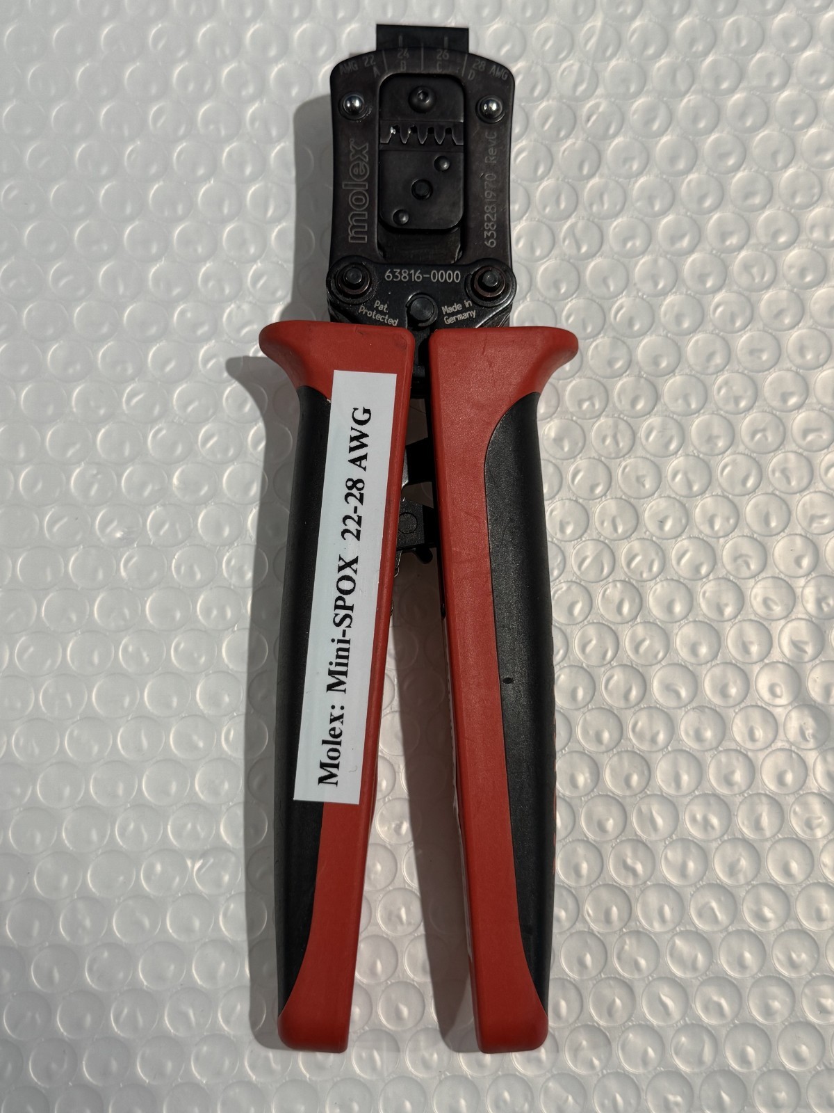 Molex 63828-1900 PremiumGrade Hand Crimp Tool Mini-SPOX 2.50mm 22-28 AWG