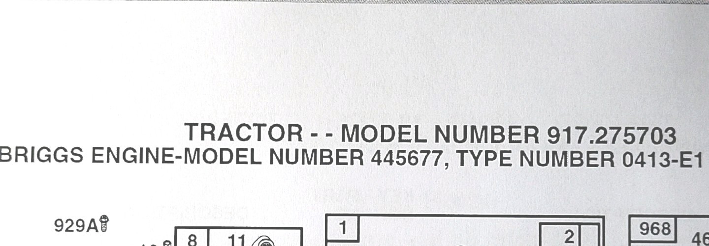 Sears Craftsman 24.0 hp 48” DYT4000 Lawn Tractor 917.275703 Owner & Parts Manual
