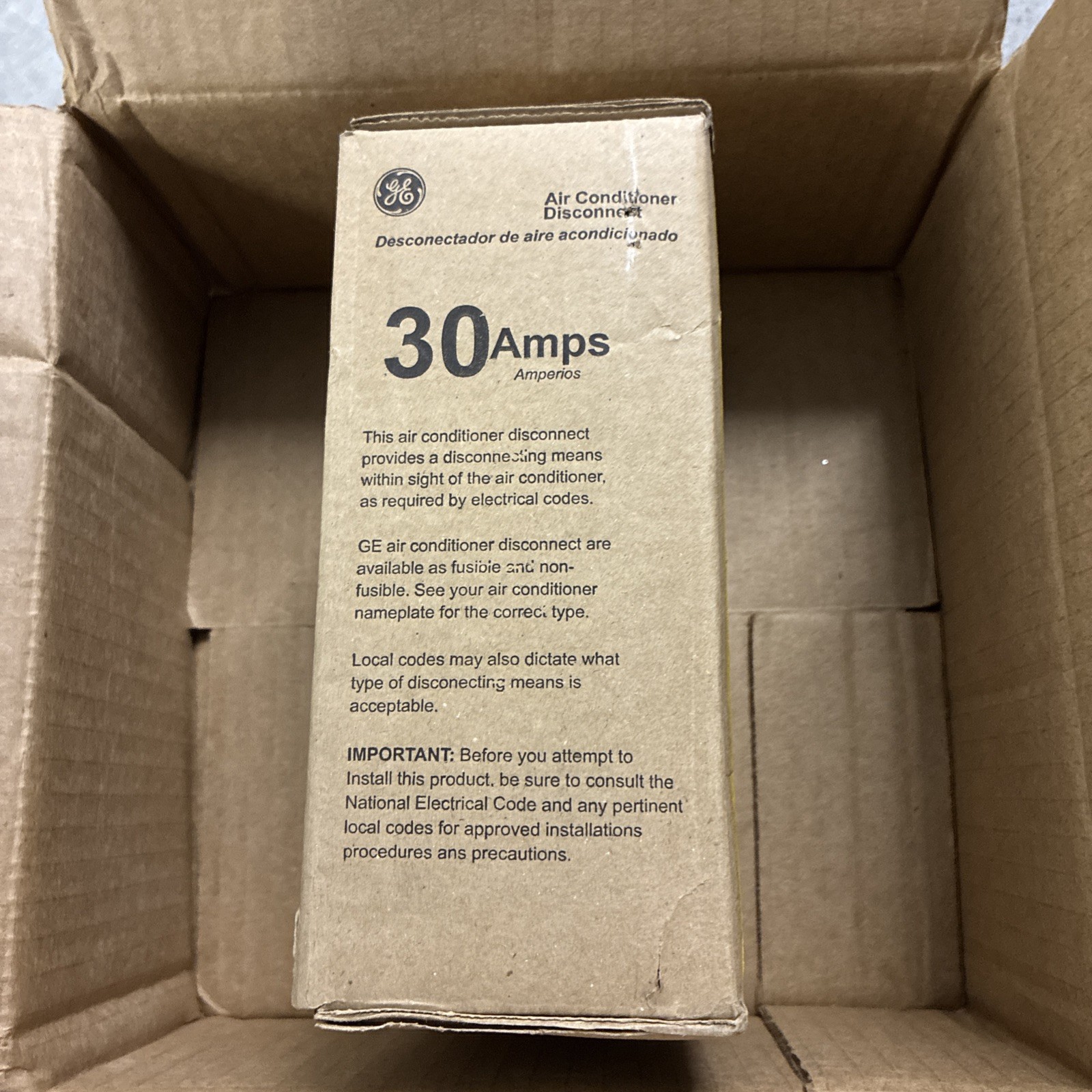 GE 30-Amp 120/240V Fused AC Disconnect – NEMA 3R Outdoor Safety Switch