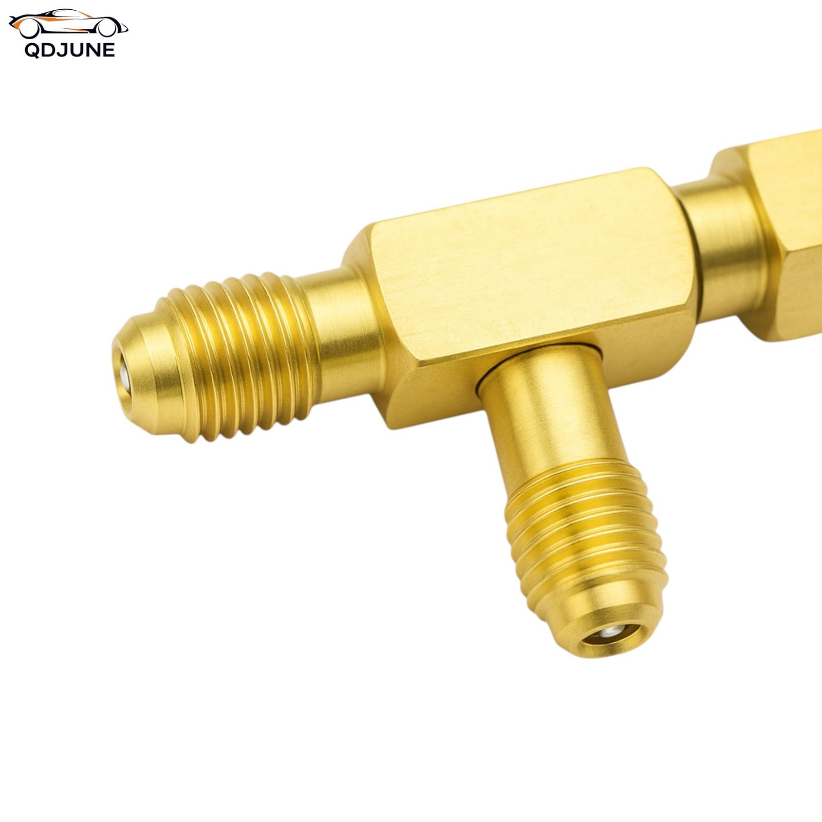 Quick Coupler Tee Adapter, 1/4 Inch Tee Adapter C/w Valve Core, Fits for Gaug…