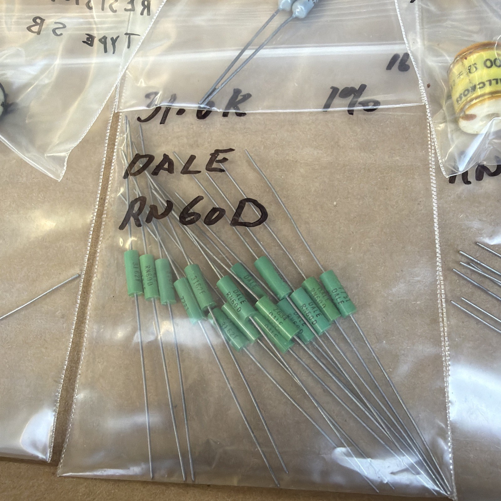 125pc Group Lot Of RESISTORS Dale & Other Mfg Look At Pictures Used #2