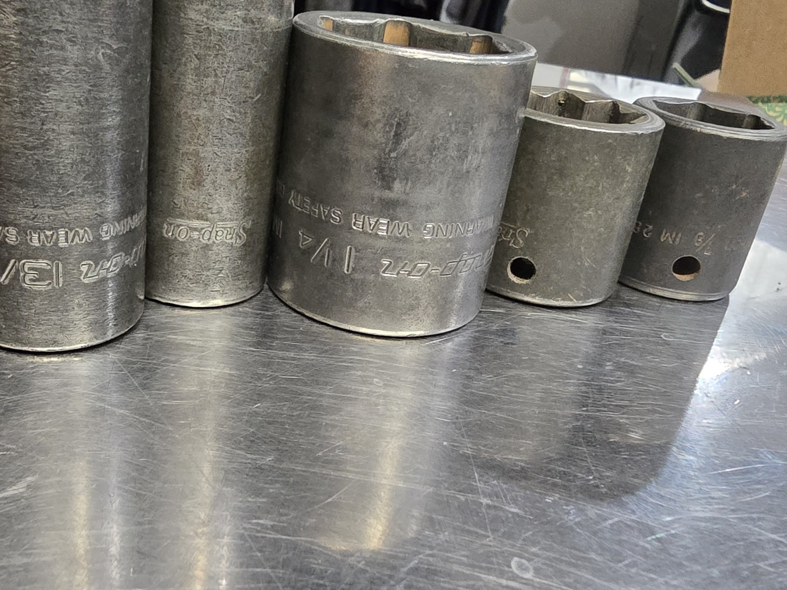 Snap On 1/2 Drive SAE Standard Impact Socket Lot. Part Numbers On Pics
