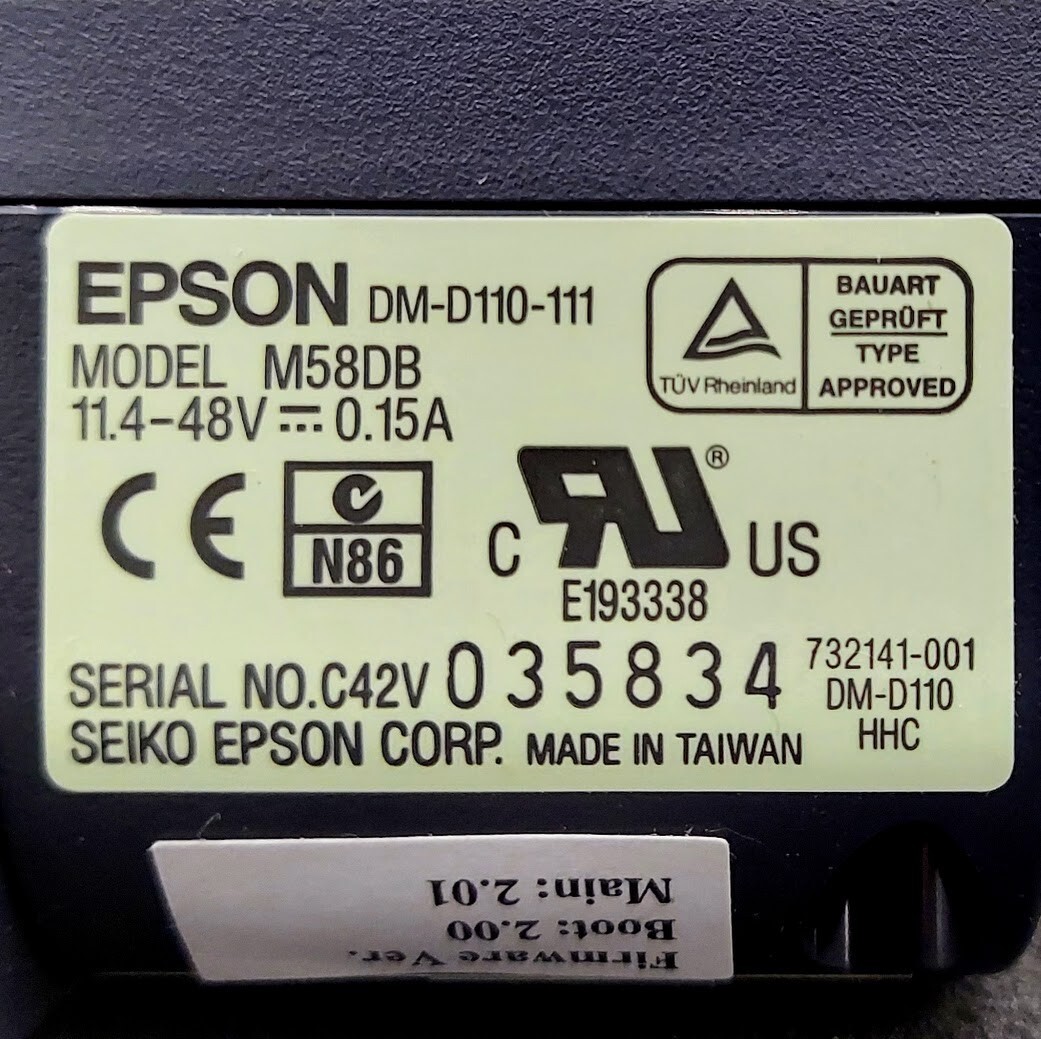 Epson M58DB Customer Display with Stand