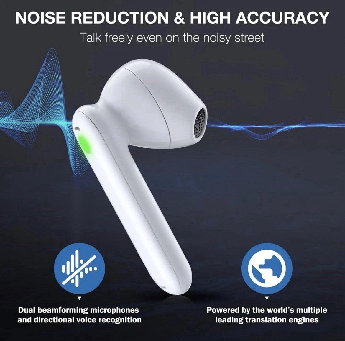 Timekettle WT2 Edge W3 Ai Translator Earbuds White 40 online 8 offline Fish Card
