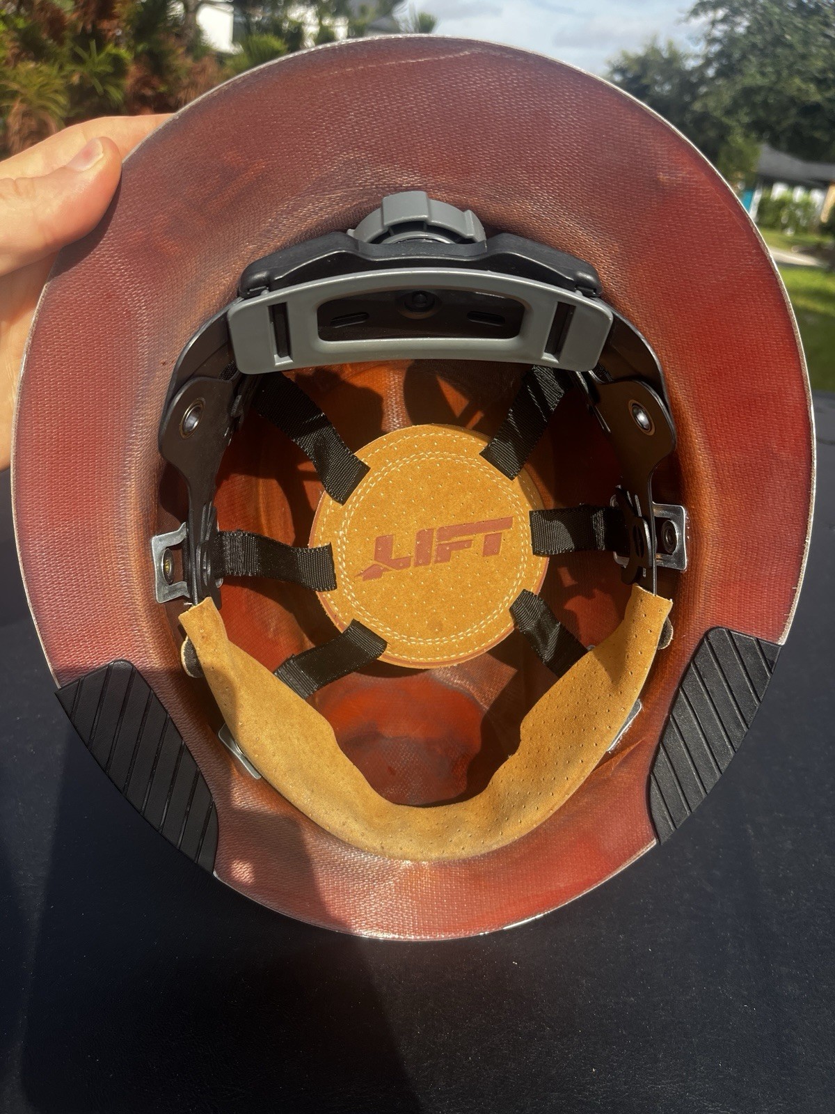 LIFT SAFETY Dax Fiber Resin Full Brim Safety Helmet 6 Point Suspension White