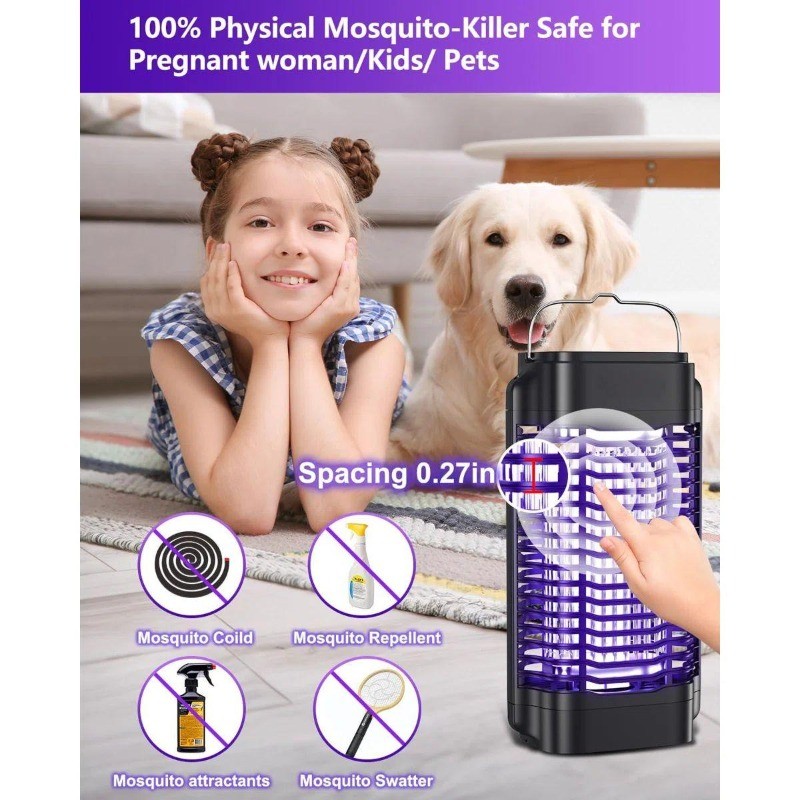Bug Zapper Outdoor/Indoor,Portable Mosquito Zapper Electronic Fly Insects Zapper