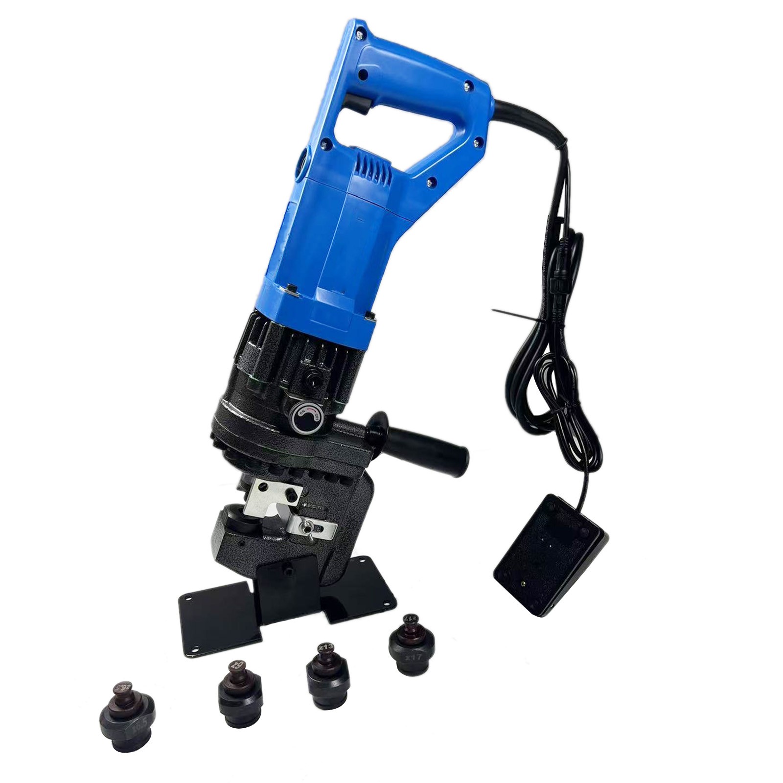 110V Electric Hydraulic Hole Puncher 1200W w/ φ6.5, φ9, φ13, φ17, φ20.5mm Dies
