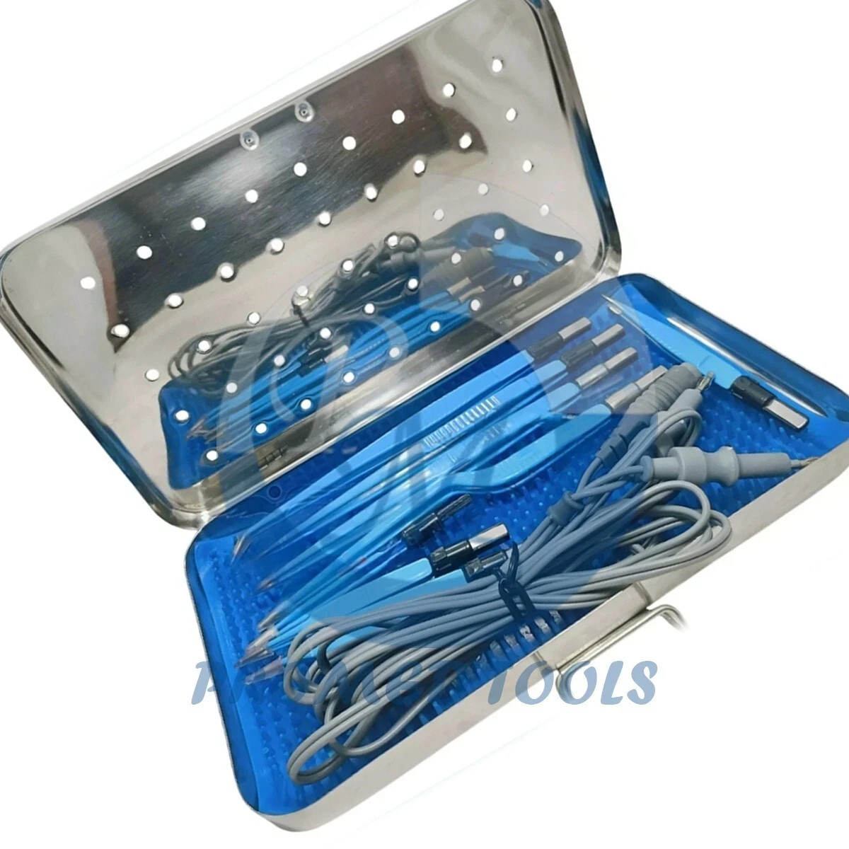 9 Pcs Set Electro European Bipolar Forceps + Cable Reusable With Stainless Box