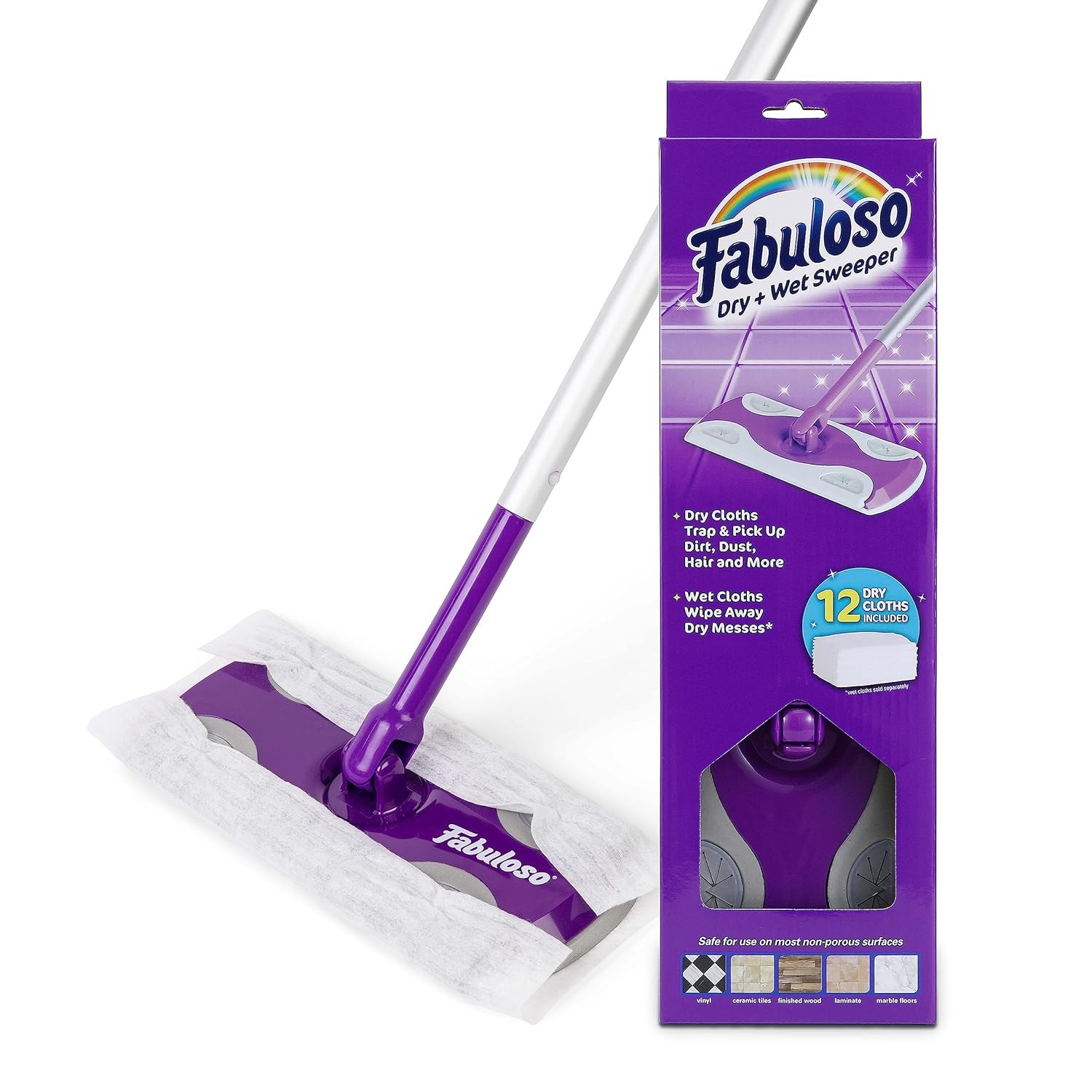 Fabuloso Dry and Wet Sweeper with Bonus 12 One Size,