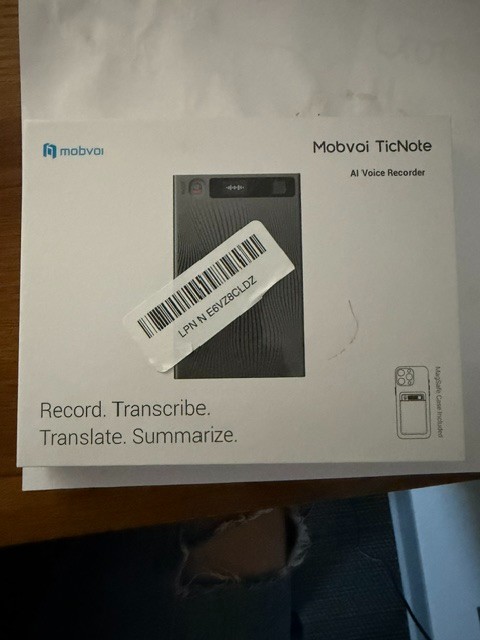 Mobvoi TicNote AI Voice Recorder 64GB Bluetooth Voice Activated Transcription