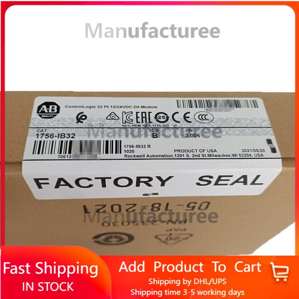 New Factory Sealed AB 1756-IB32 ControlLogix 32 Pt 12/24V Module AB 1756 IB32