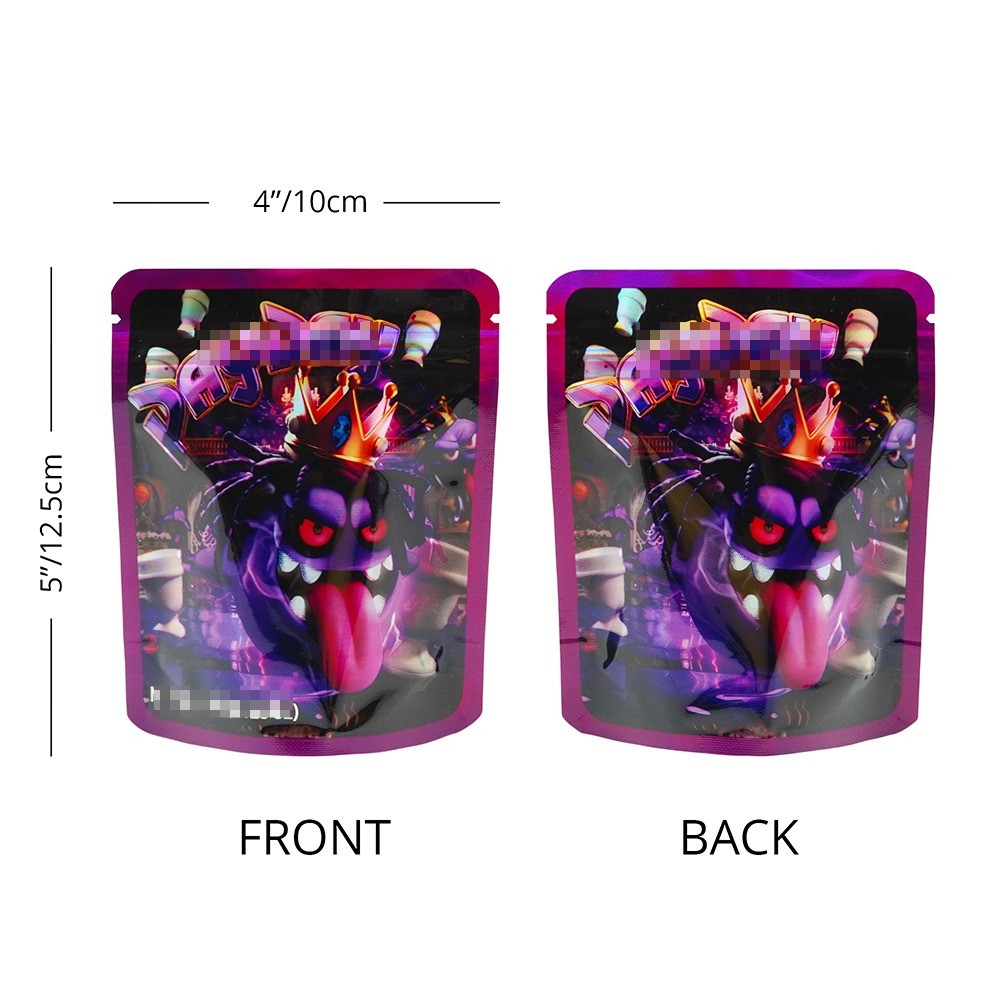 3.5g Mixed Resealable Zip Seal Mylar Bags Smell Proof Food Candy Bags 100pcs