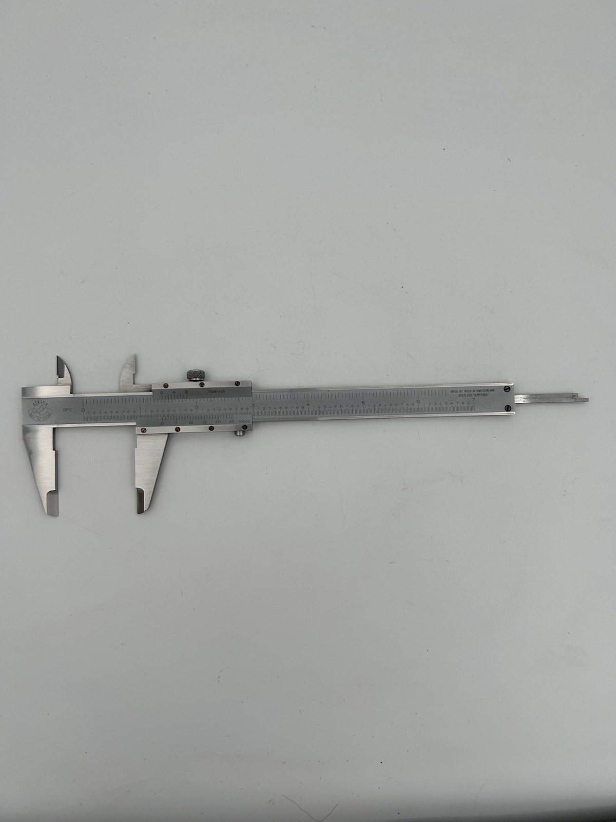EATALON Rolle Switzerland High Quality 7” Caliper W/ Original Wooden Box