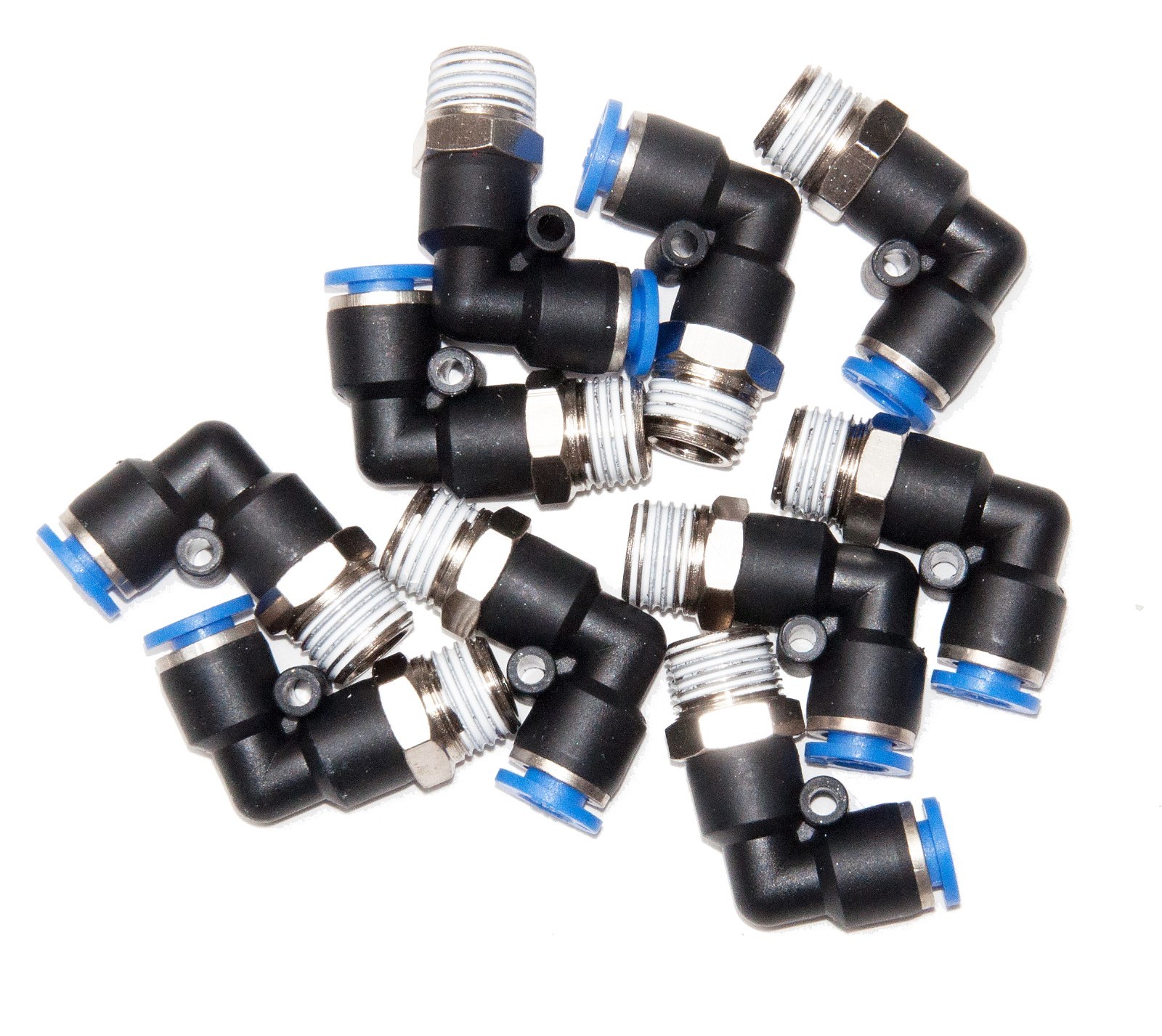 1/4″ Tube x 1/4″ NPT Male Swivel L push to connect fitting pneumatic 10 Pieces