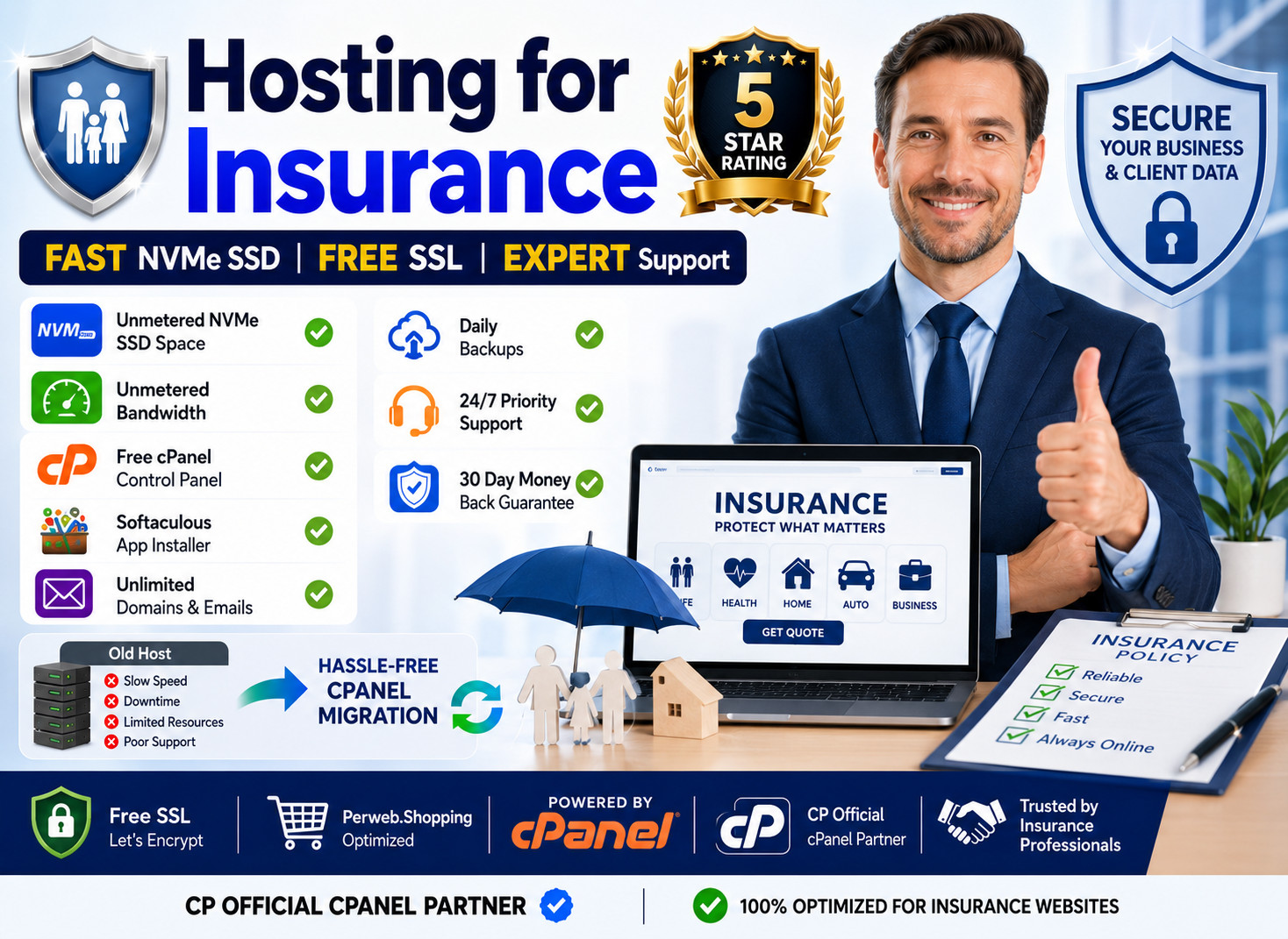 Hosting for Insurance – 🔒 Secure, Fast & Unlimited SSD Hosting | Just $15.99/Yr