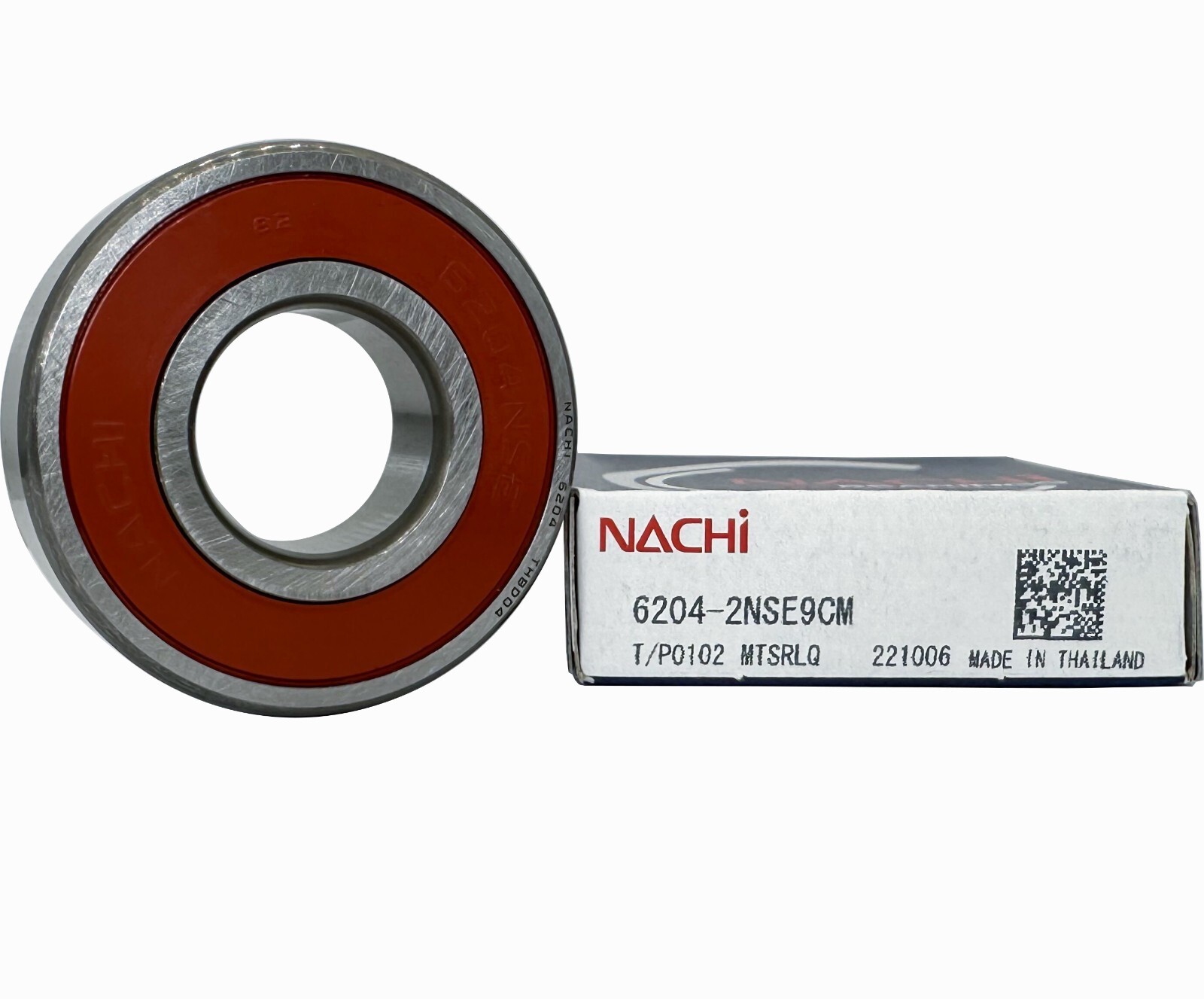 (2PACK) NACHI 6204-2NSE9CM 20X47X14MM Double Rubber Sealed Bearings 6204RS 6204