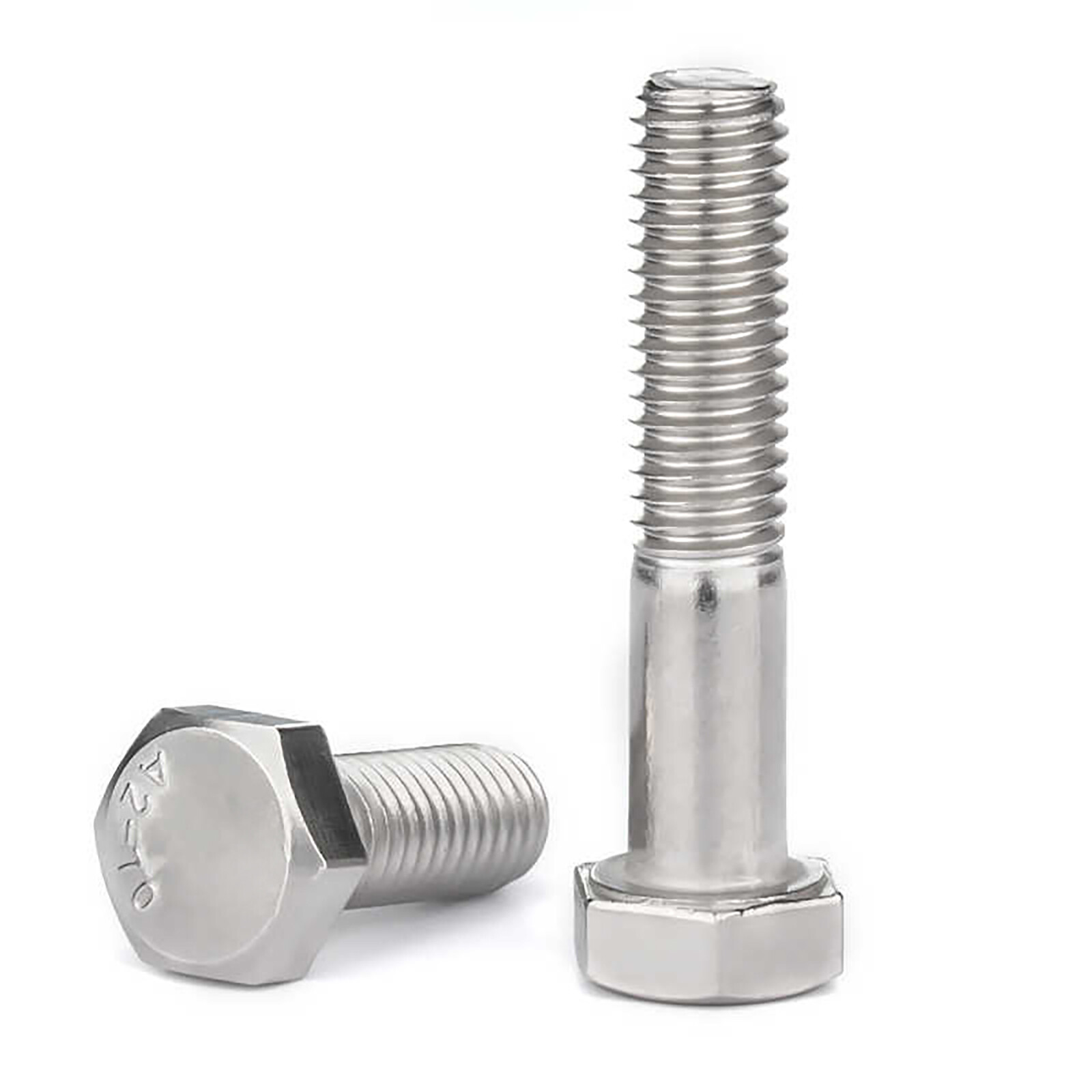M8 Hex Cap Bolts / Screws, A2 Stainless Steel, 1.25 Coarse DIN 933 931 Tap 18-8