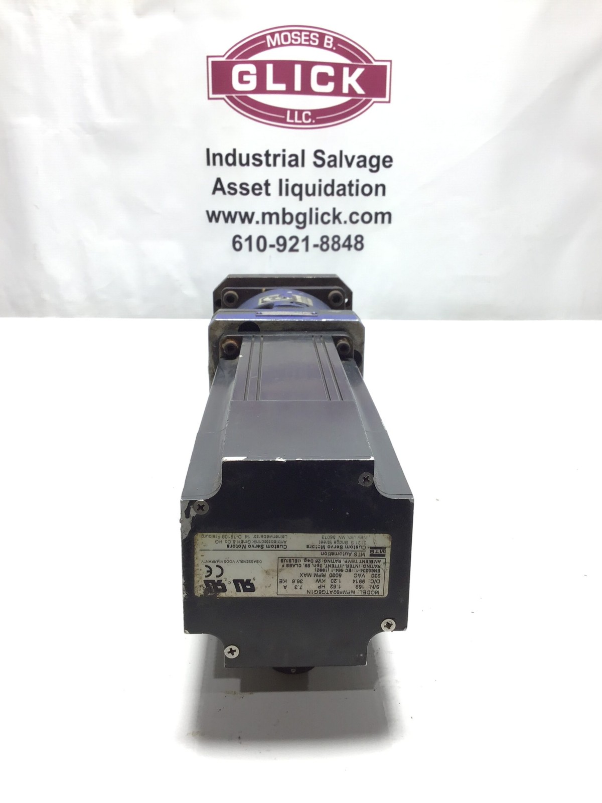 MTS Automation MPM892ATG6G1N Servo Motor 1.62HP 7.3A 1.20kW 3PH