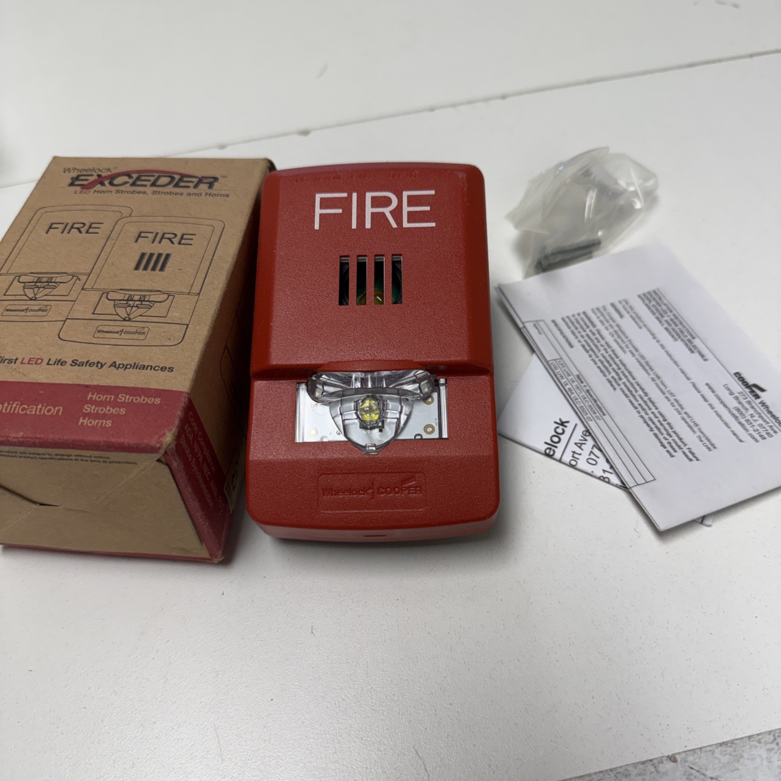 Wheelock LHSR LED Horn Strobe Fire Wall Red Surface 24V Multi-Candella