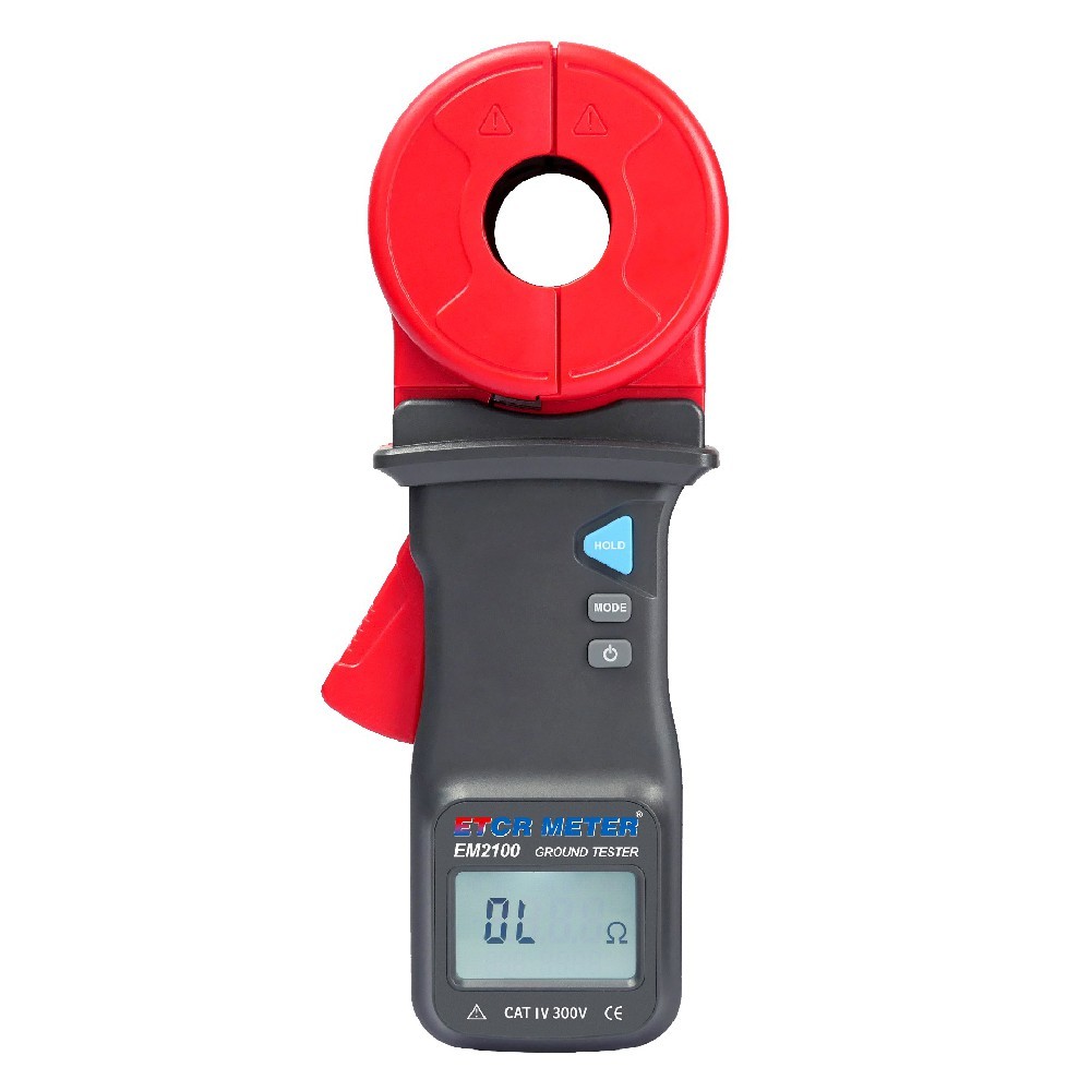 EM2100 Clamp-On Earth Ground Resistance Tester 0.010Ω~1000Ω New