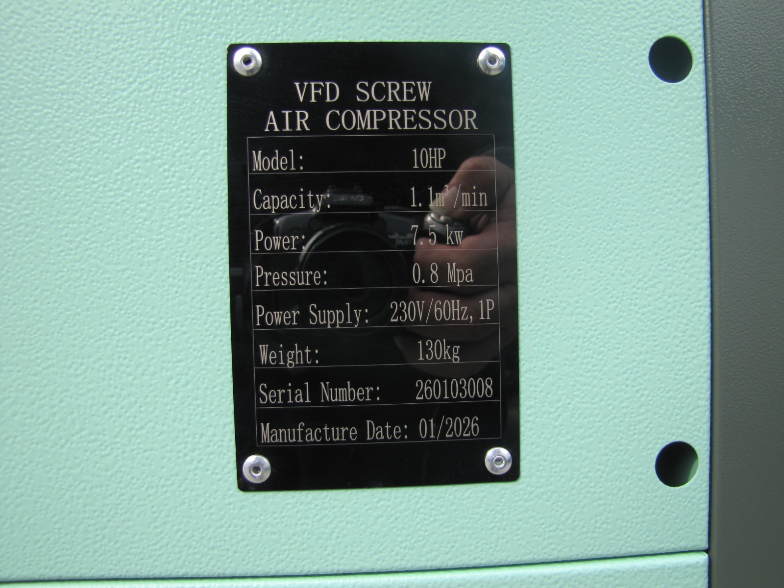2026 Maximus 10 HP Rotary Screw Air Compressor VFD 230V Single Phase