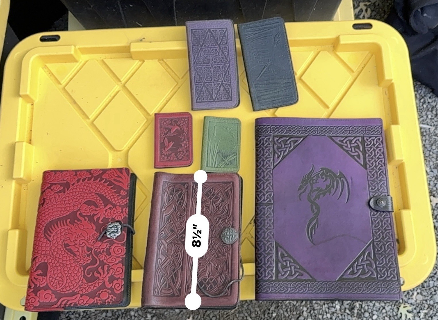 OBERON Design Celtic Leather Notebook Relief LOT COLLECTION Of 7 Pieces SEE PICS
