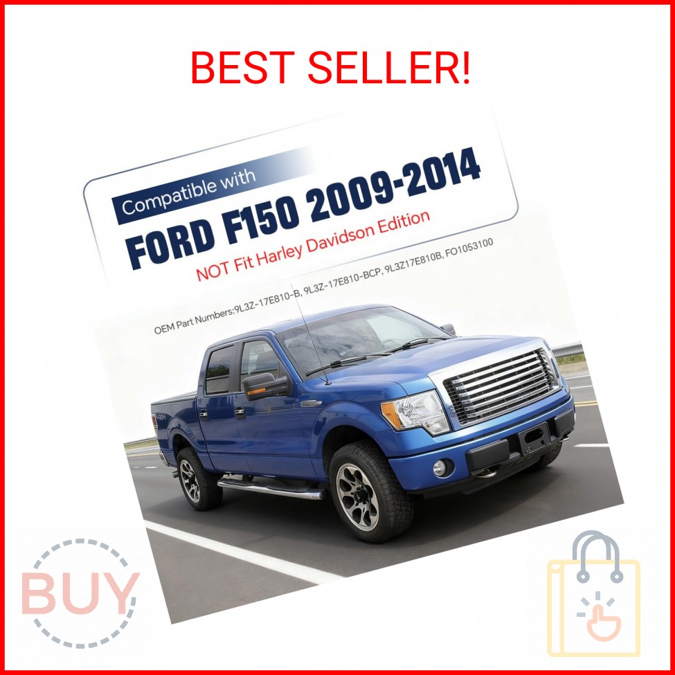 PIT66 Front Bumper Guards Inserts Caps Pads Compatible with Ford F150 2009-2014/