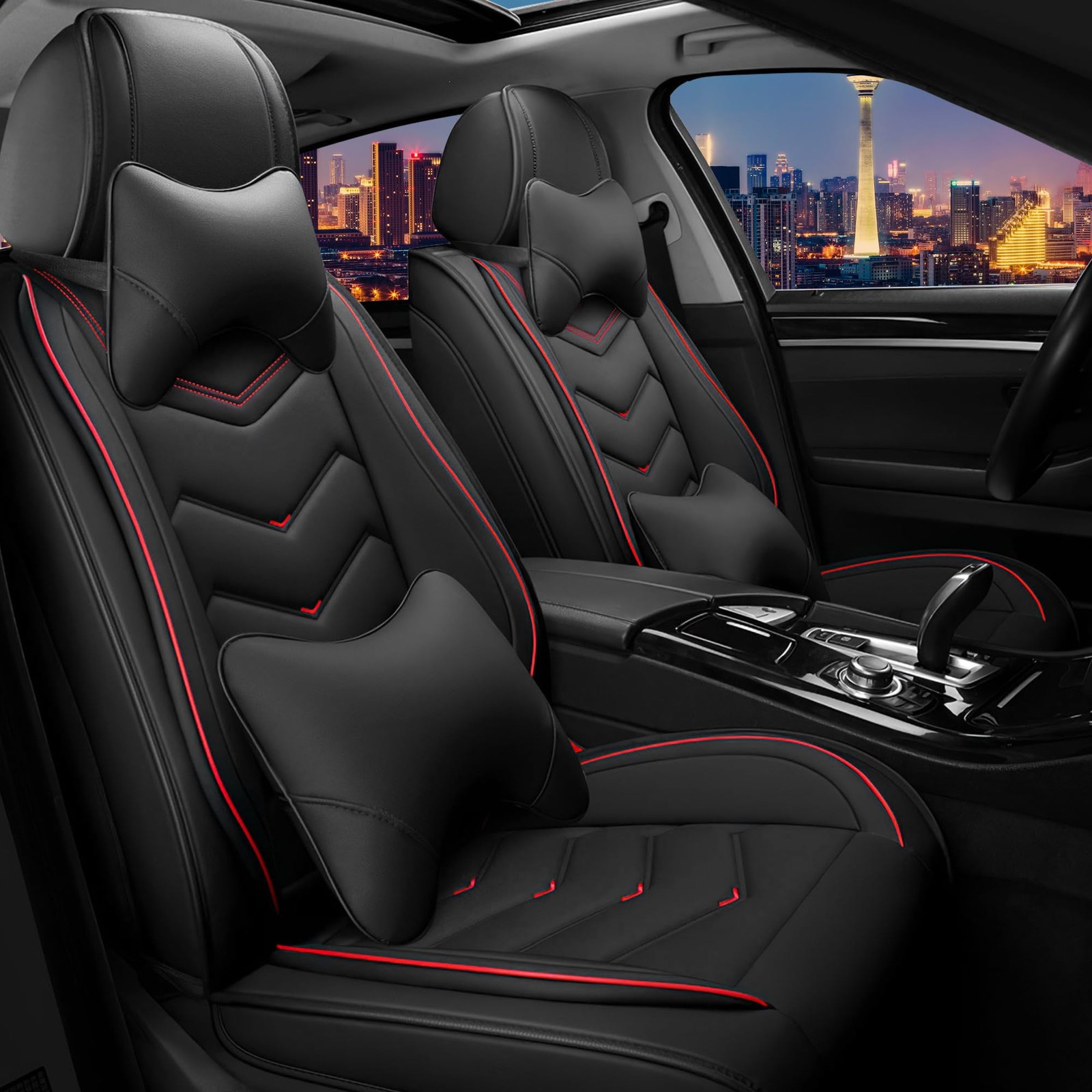 Car Seat Covers Jeep Patriot 2007-2017 Leather 2 Seats Black