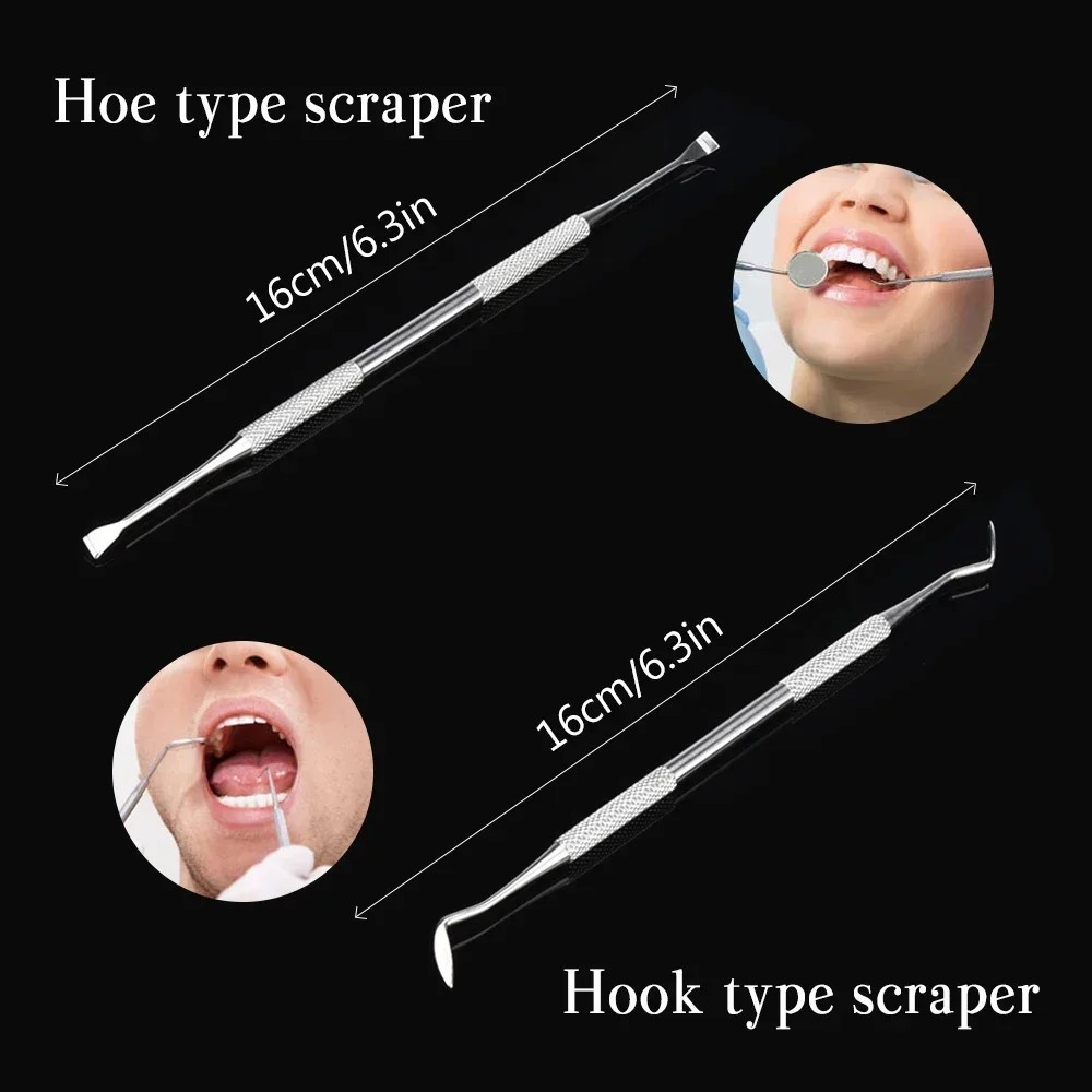 Dental Cleaning Kit 4pc Stainless Steel Tartar Scaler Teeth Whitening Tools Set
