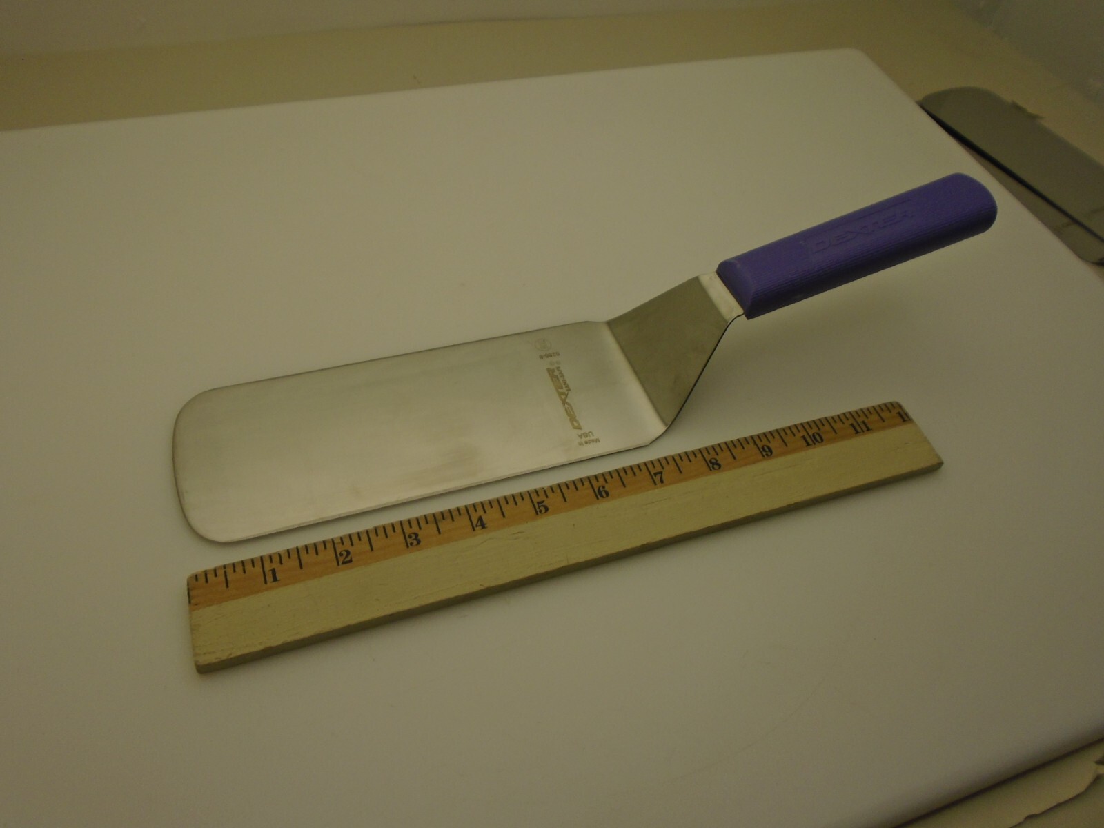 Dexter USA 8X3 Set (2) Spatula Turners Stainless Semi Flex Purple Handle S286-8