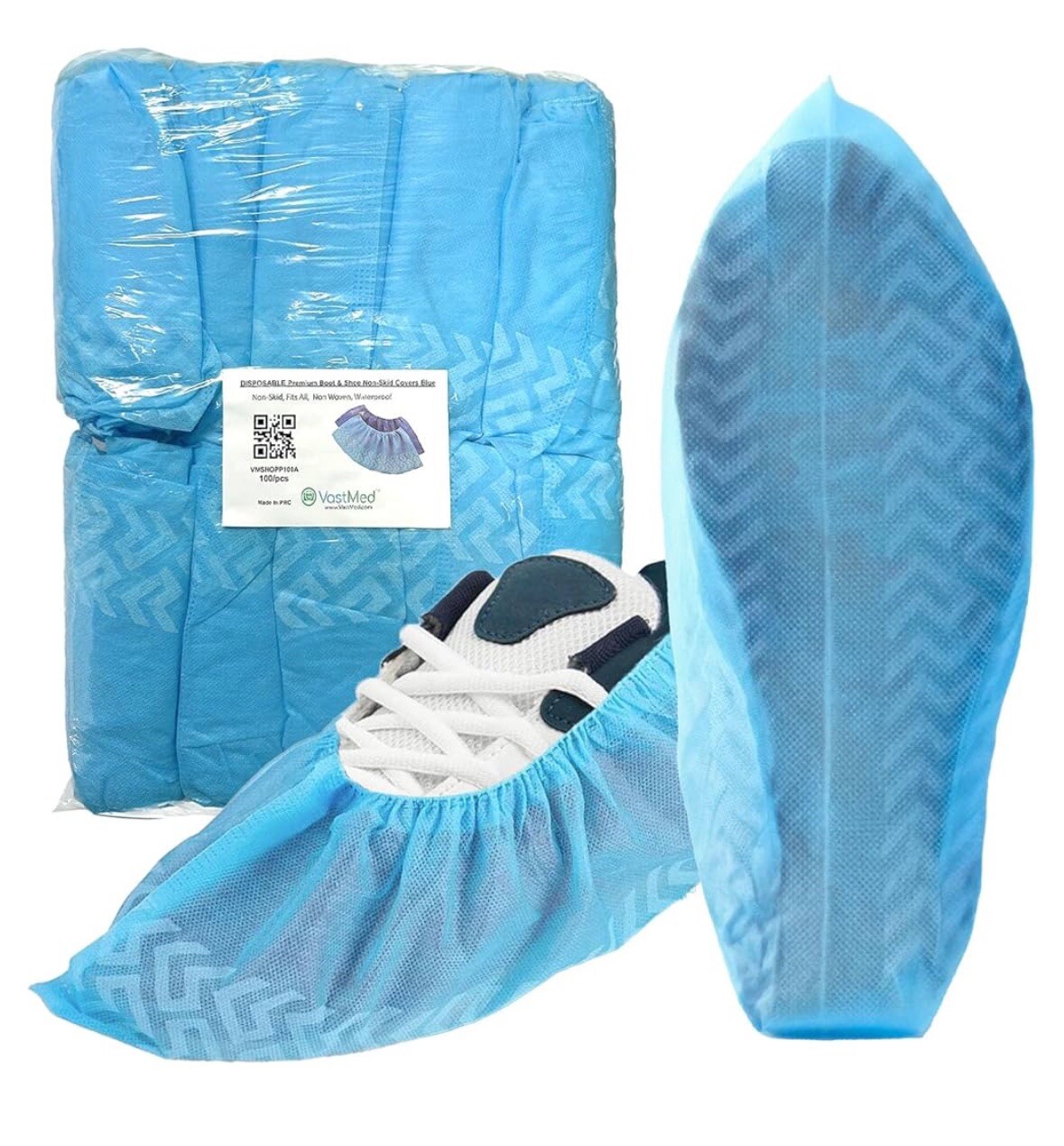 100% Latex Free Anti-Slip Disposable Non-Woven PP Shoes Cover Non-Slip 10 pack