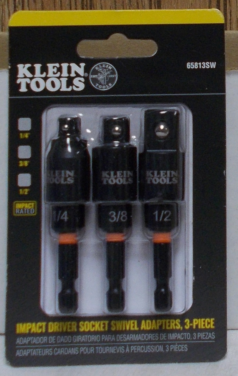 Klein Tools 65813SW Swivel Impact Driver Socket Adapter 3 Piece Set