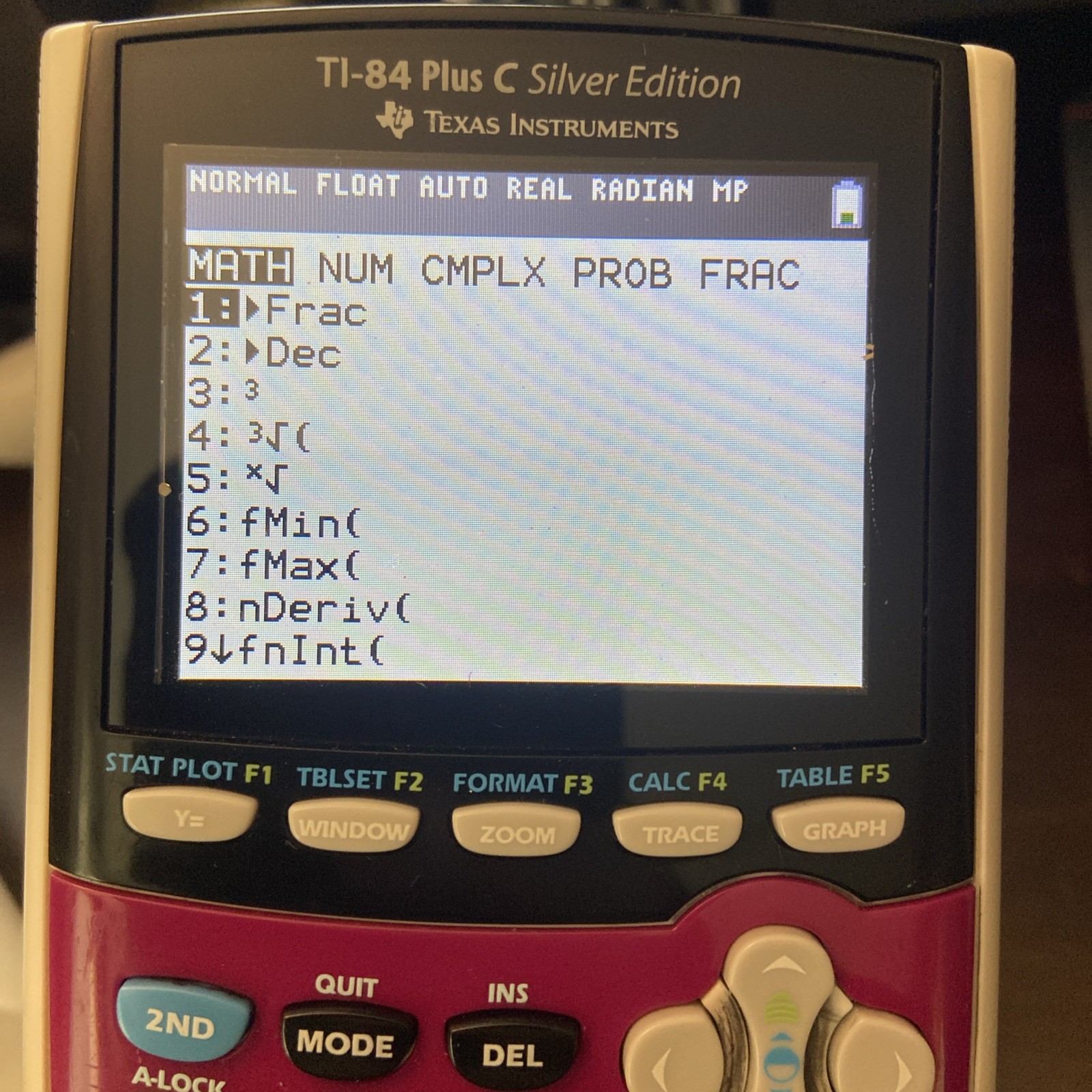 TI-84 Plus C Silver Edition Pink Graphing Calculator W/ Brand NEW BATTERY!