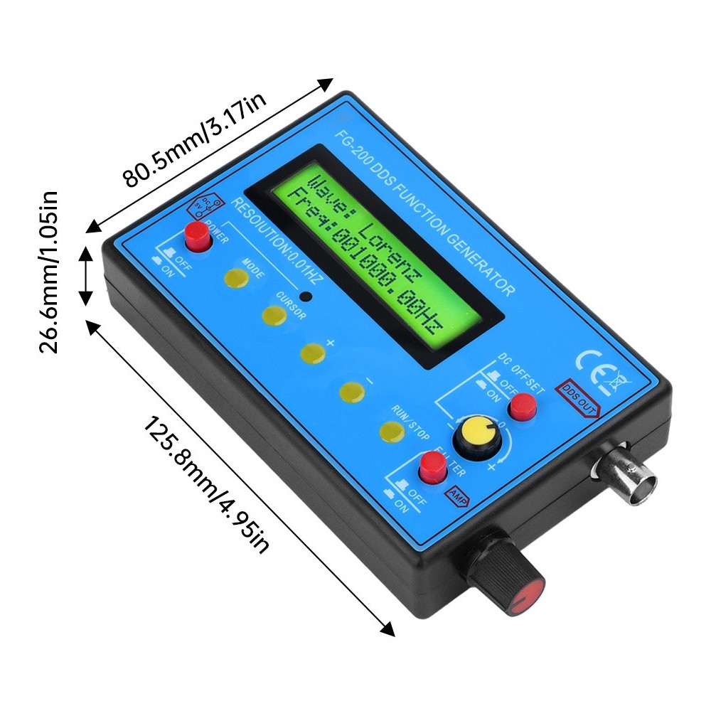 FG-200 0.01Hz-500KHz DDS Function Signal Generator Frequency Signal Counter
