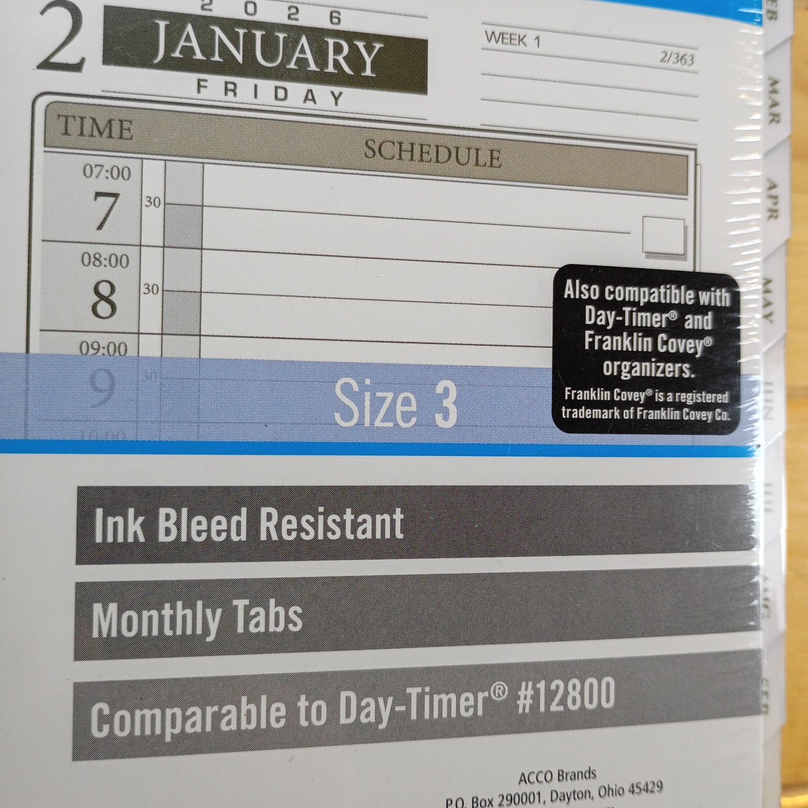 AT-A-GLANCE My Day 2026 Size 3 Comparable To Day-timer #12800 Item #471-125 New.