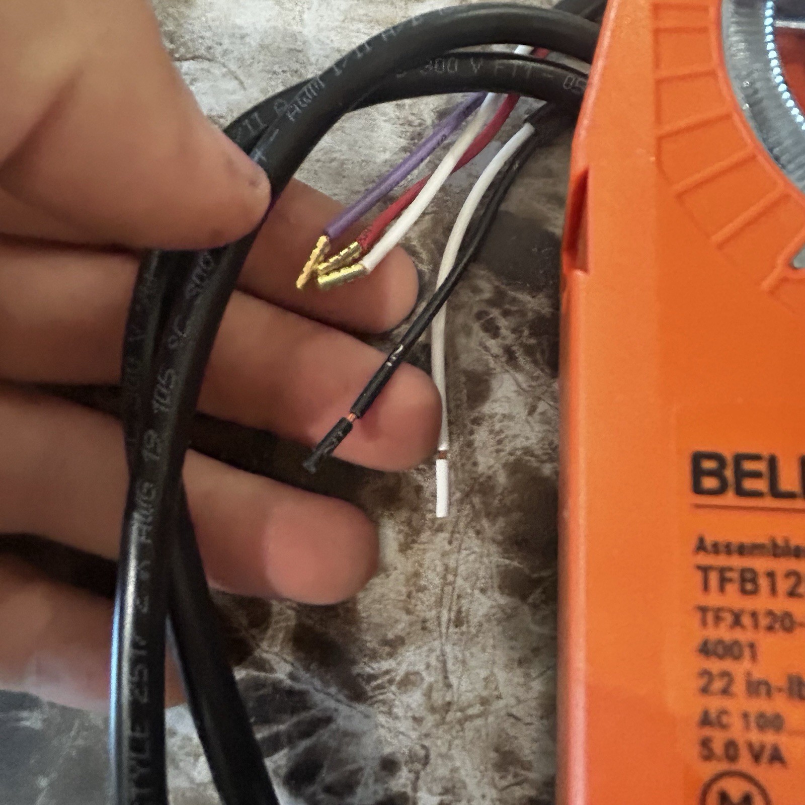 Belimo TFB120-S HVAC Damper Actuator, 120V Corded Electric, 22 in-lb