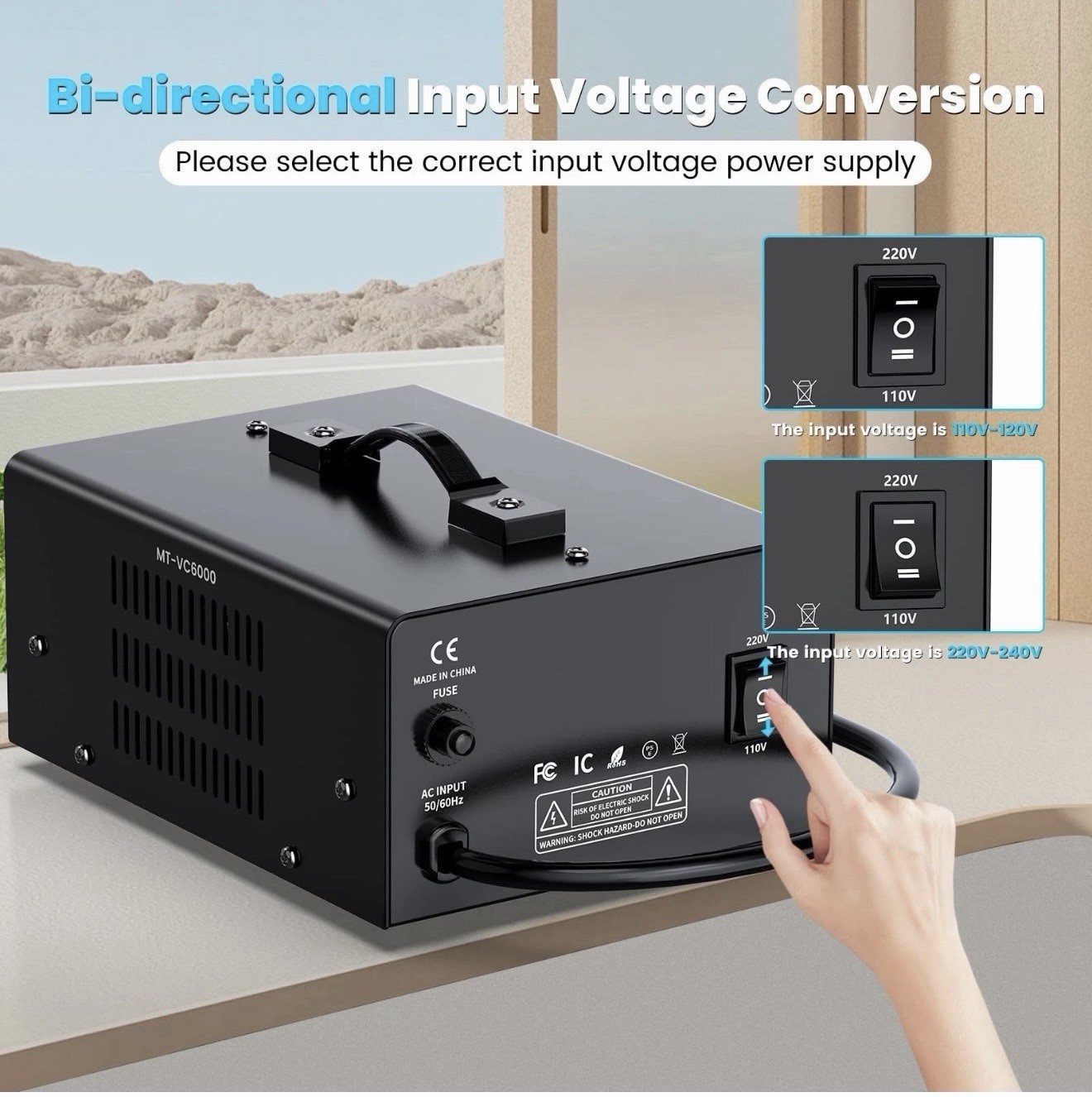MT-BYQ-2025 6000W Industrial Voltage Converter Transformer | Step-Up & Step-Down
