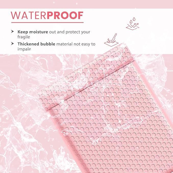 Light Pink 10×13 Inch Poly Bubble Mailers |Self Seal Padded Envelopes for Thick