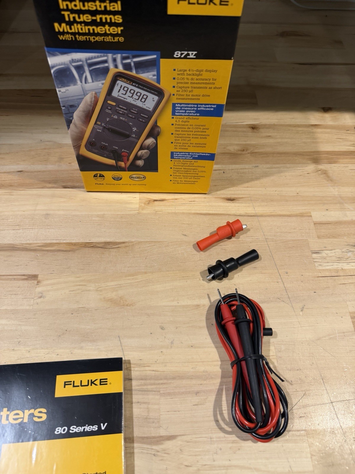 FLUKE 87V TRUE RMS MULTIMETER W/ LEADS (TESTED) SHIPS FAST