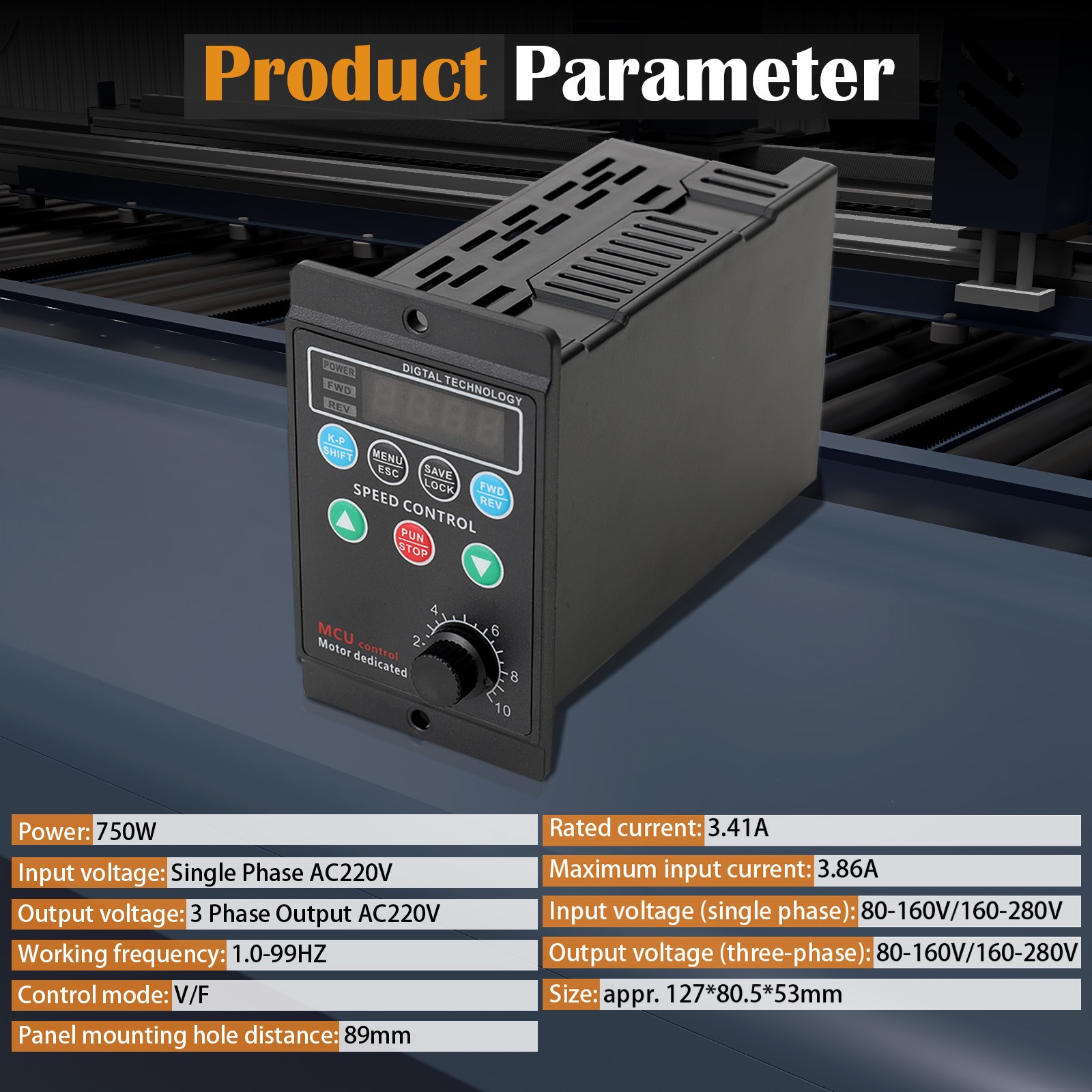 Single To 3 Phase 750W 1HP 110/220V Variable Frequency Drive Inverter VFD VSD