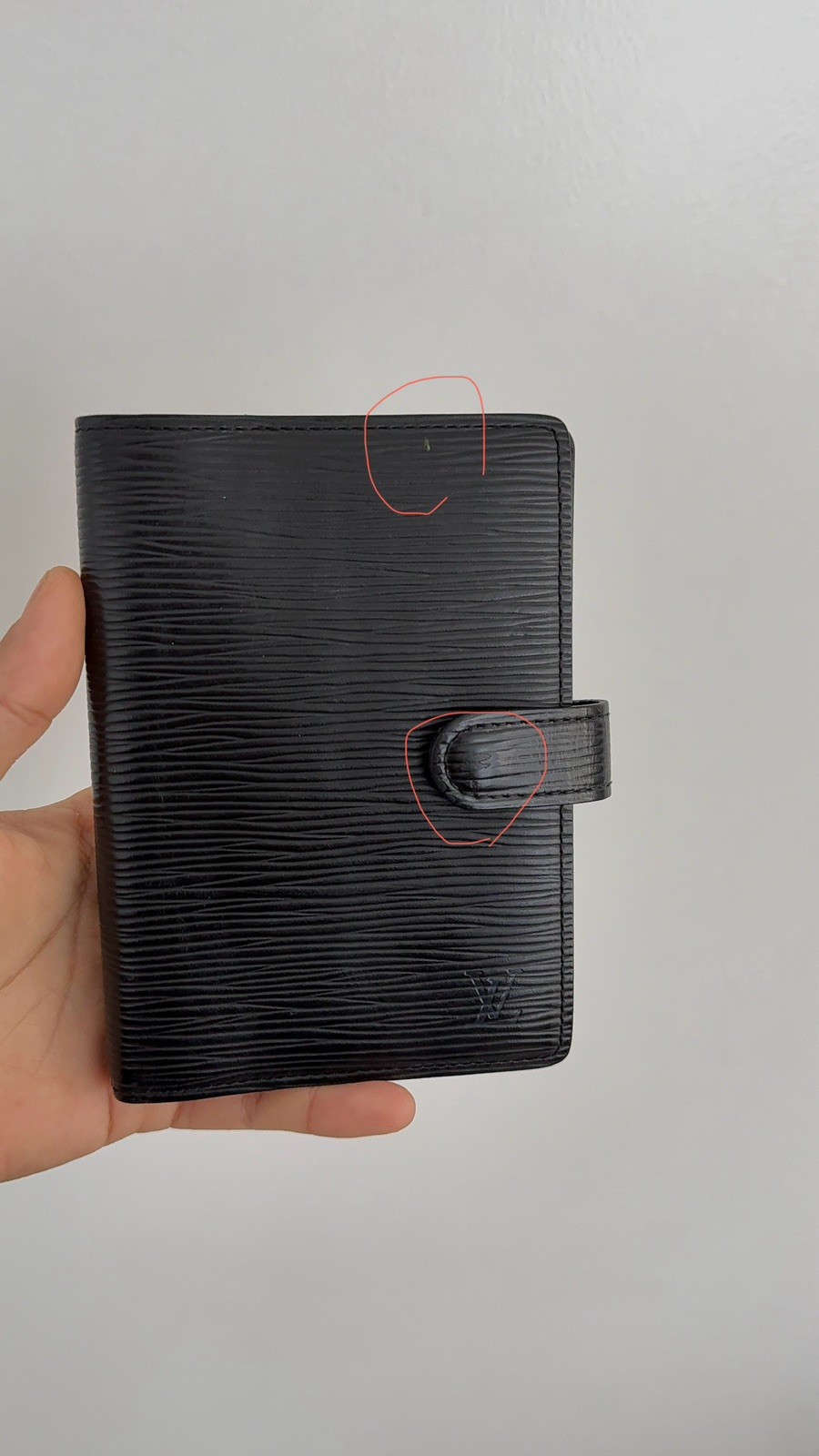 Louis Vuitton Authentic Notebook Cover Epi Black Agenda PM Noir Made in Spain
