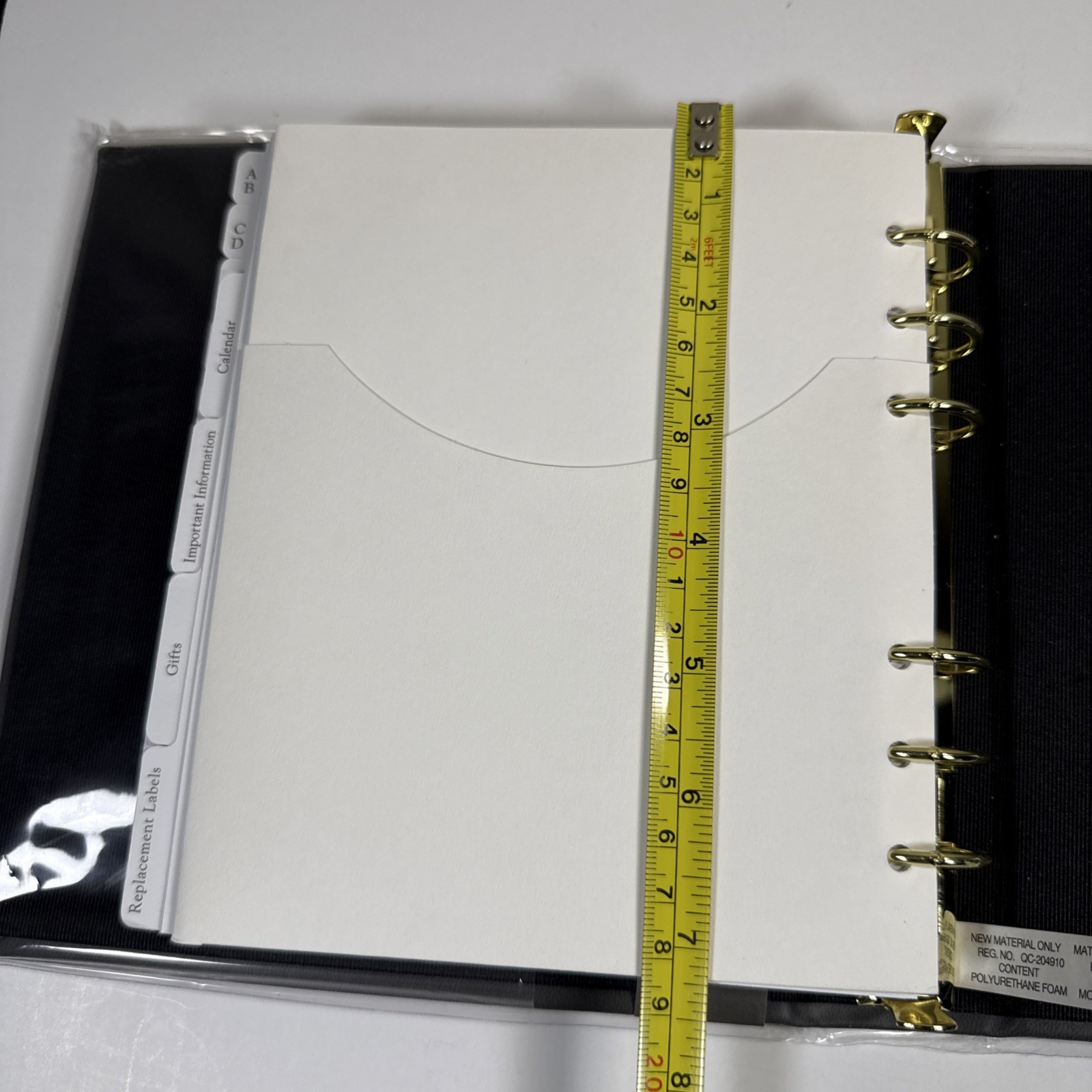Hallmark Classic Address Book Simulated Leather Ringbound Alpha Tabs NOS