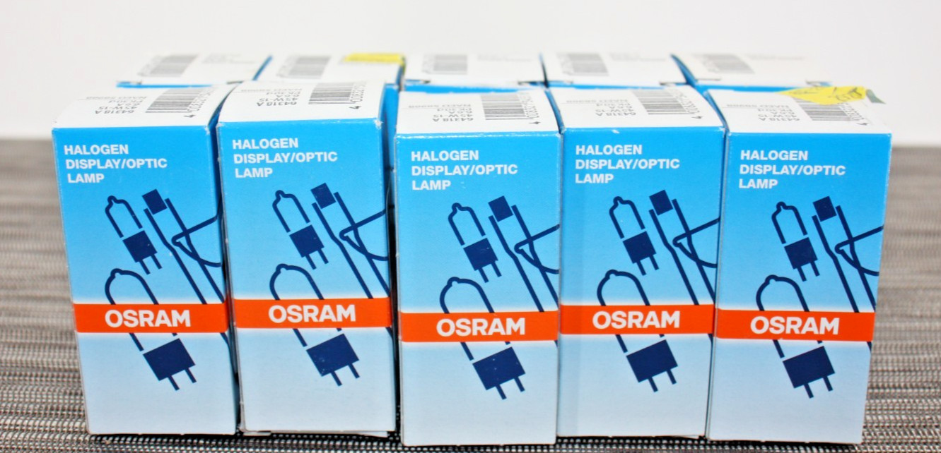 Qty 10 OSRAM 6.6A 64318 A PK30D, 45W Current Controlled Halogen Airfield Lamps