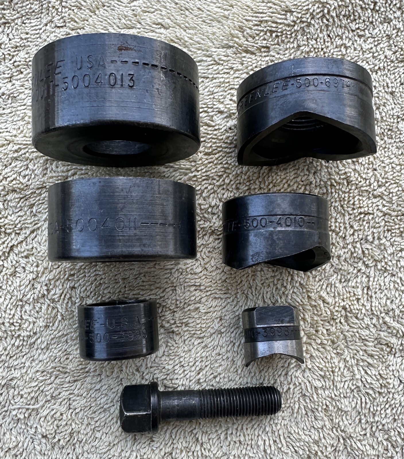 VINTAGE GREENLEE TOOL KNOCKOUT PUNCH SLUGBUSTER SET 735 AS DESCRIBED & PICTURED
