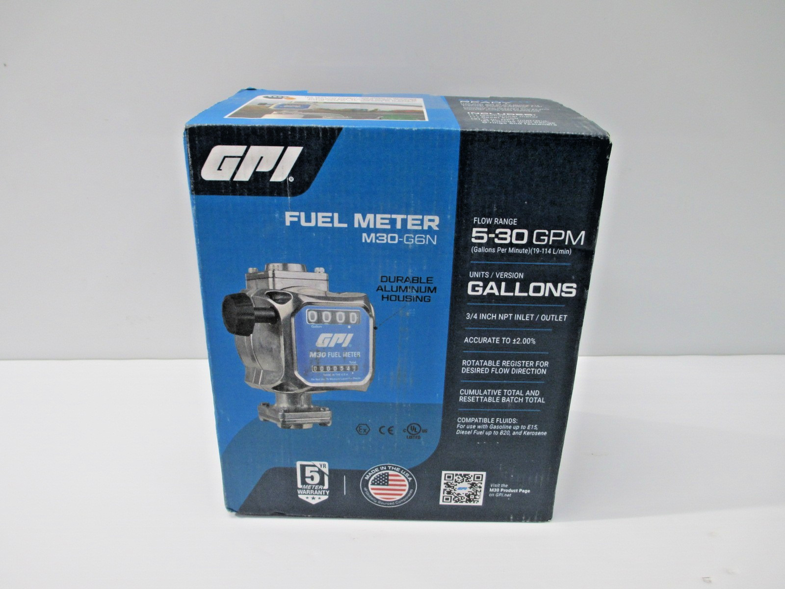 GPI MECHANICAL FUEL METER M30-G6N EQUIPMENT 3/4″ INLET OUTLET TRUCK 165100-03