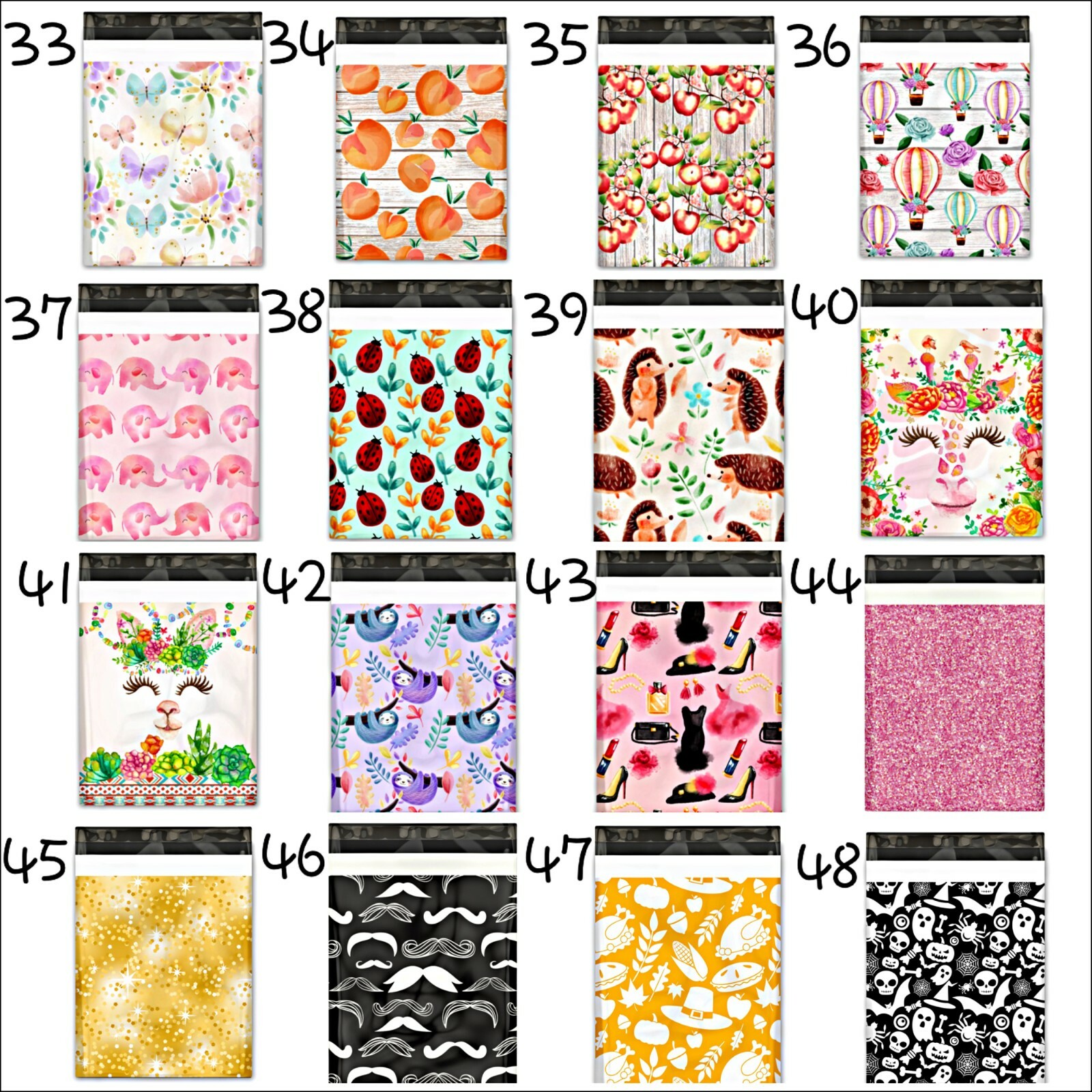 **30 Pack** 10×13″ You Choose OR Get A Mix Designer Poly Mailers! **FREE SHIP!**
