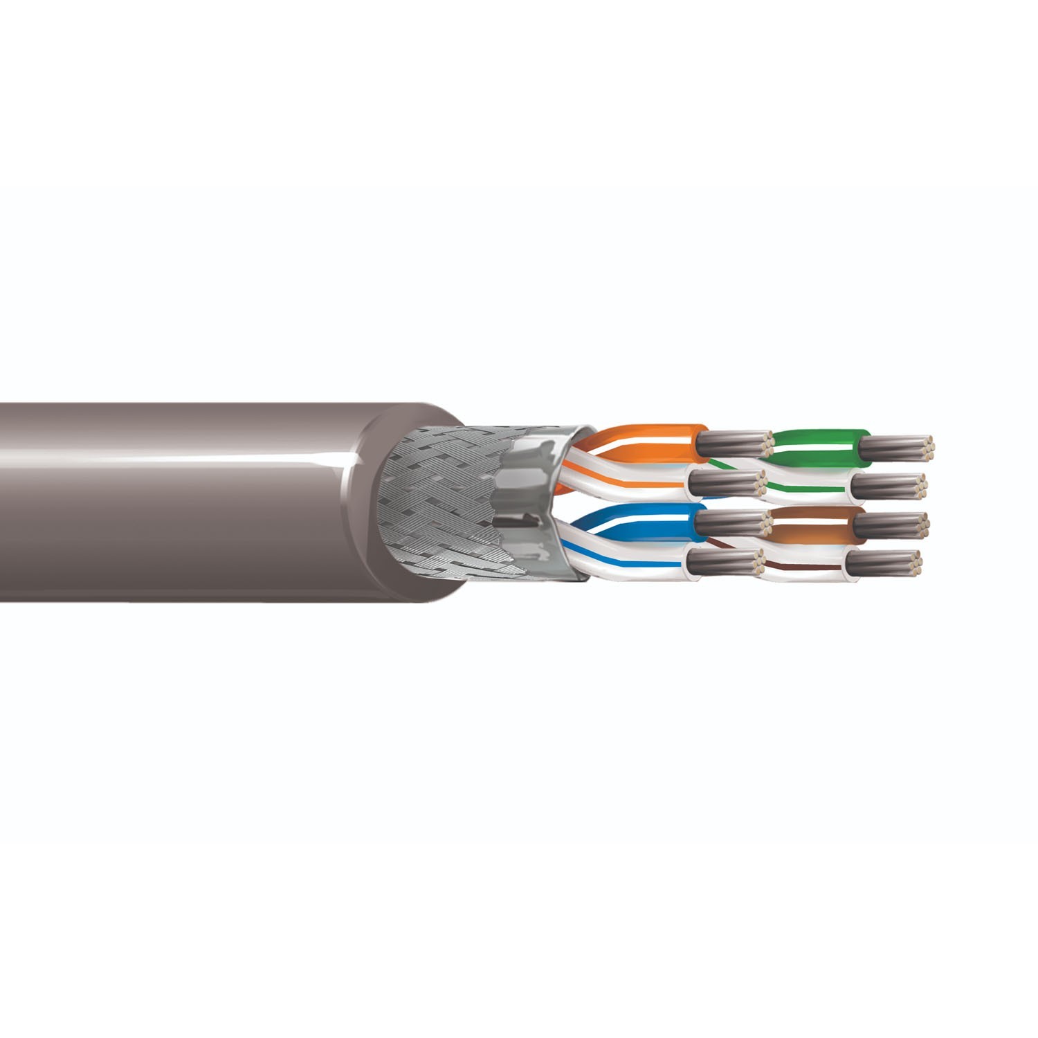 Belden 9844 24 AWG 4 Pair Overall Shielded RS-485 Computer Cable 300V