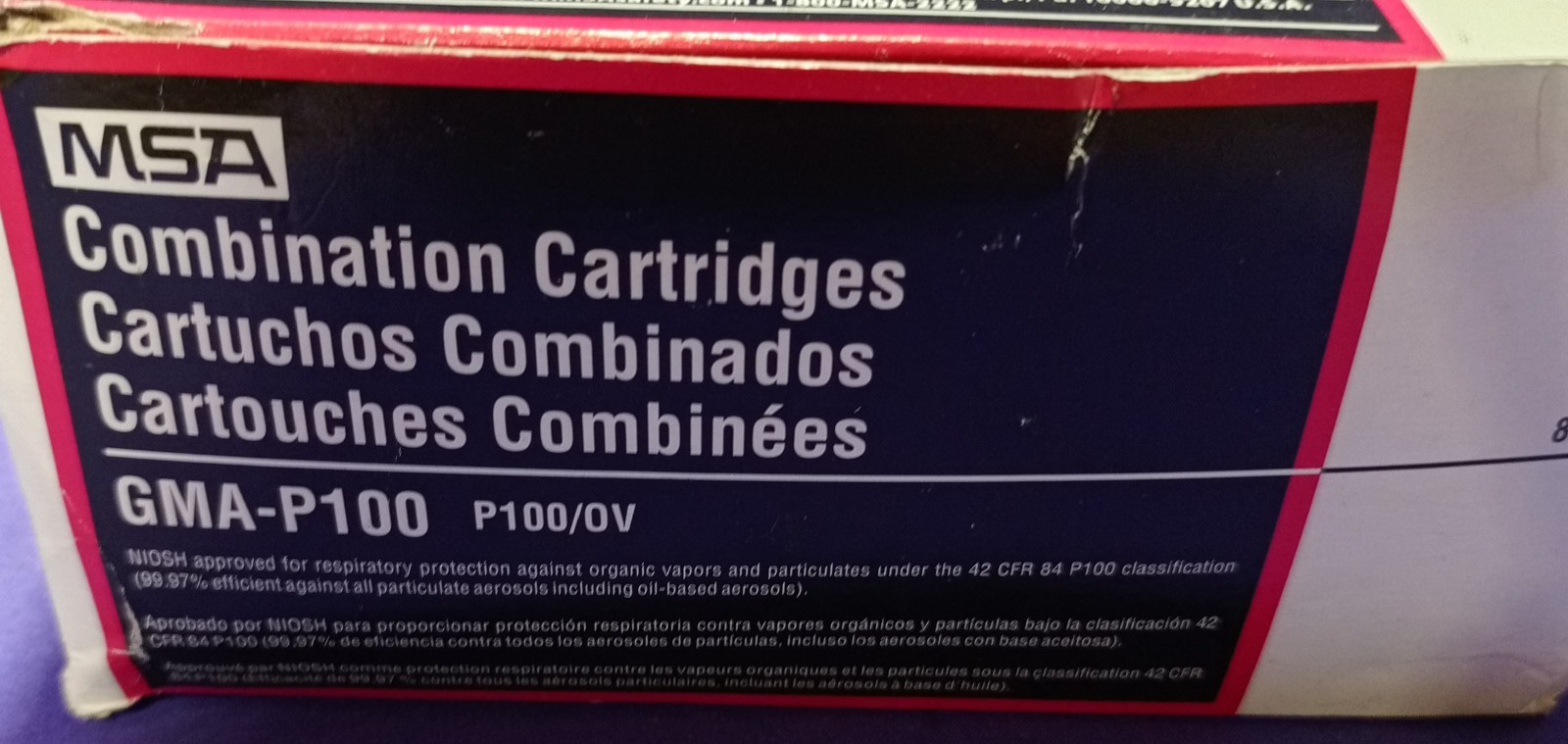 Lot Of 6 MSA GMA-P100 Combination Cartridges