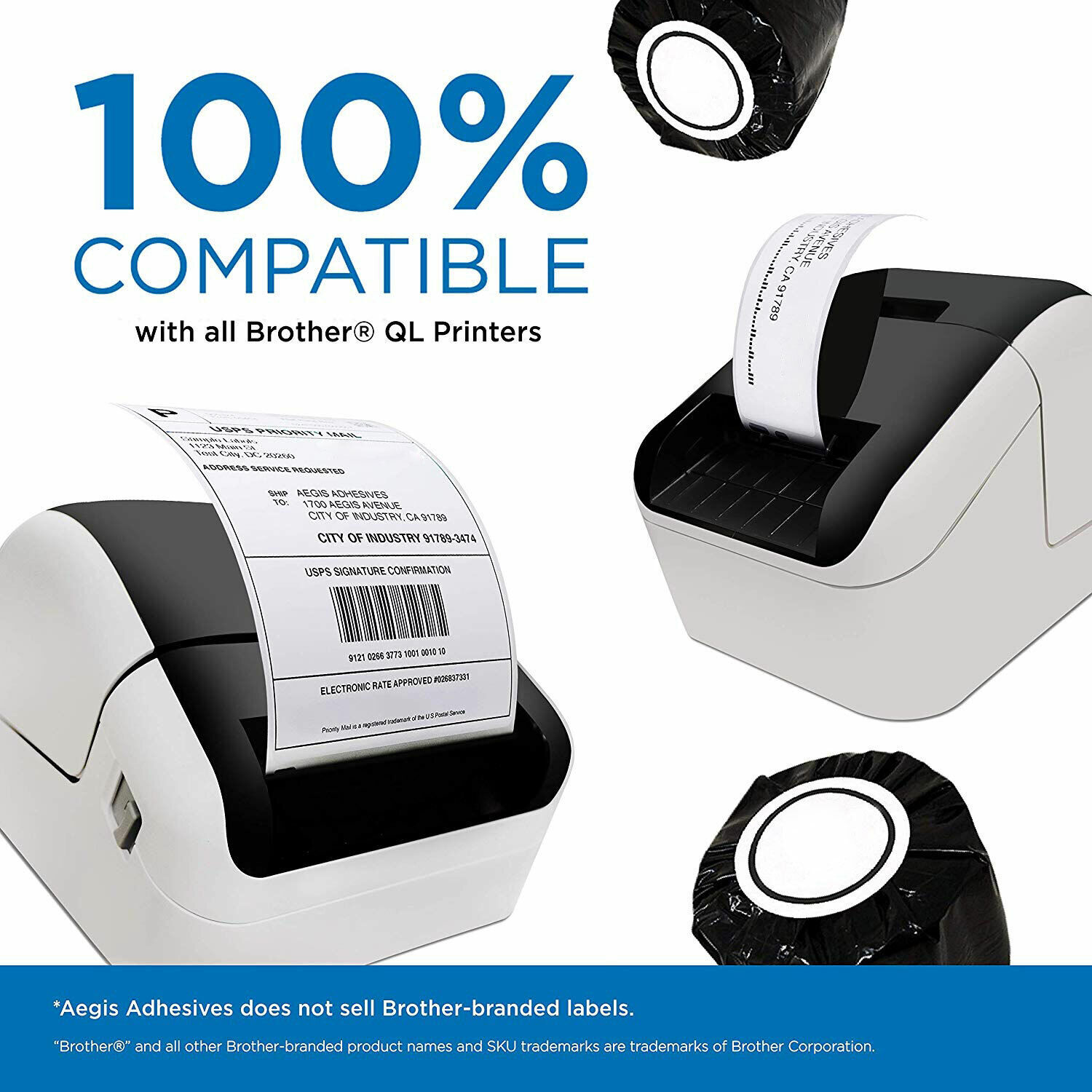 Continuous Label Roll For Brother DK-22205 DK-11241 DK-11247 for QL-570 QL-700