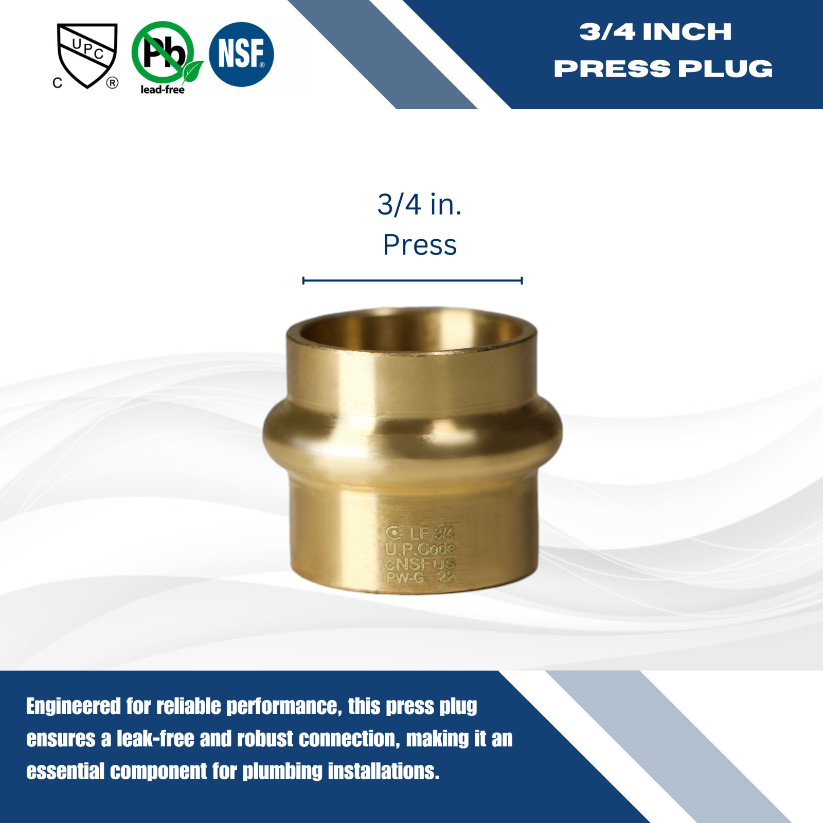 XFITTING 10 Pack 3/4″ Press Plug